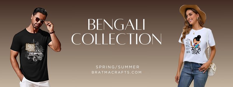 Bengali quote t-shirt collection - Bratma collection banner