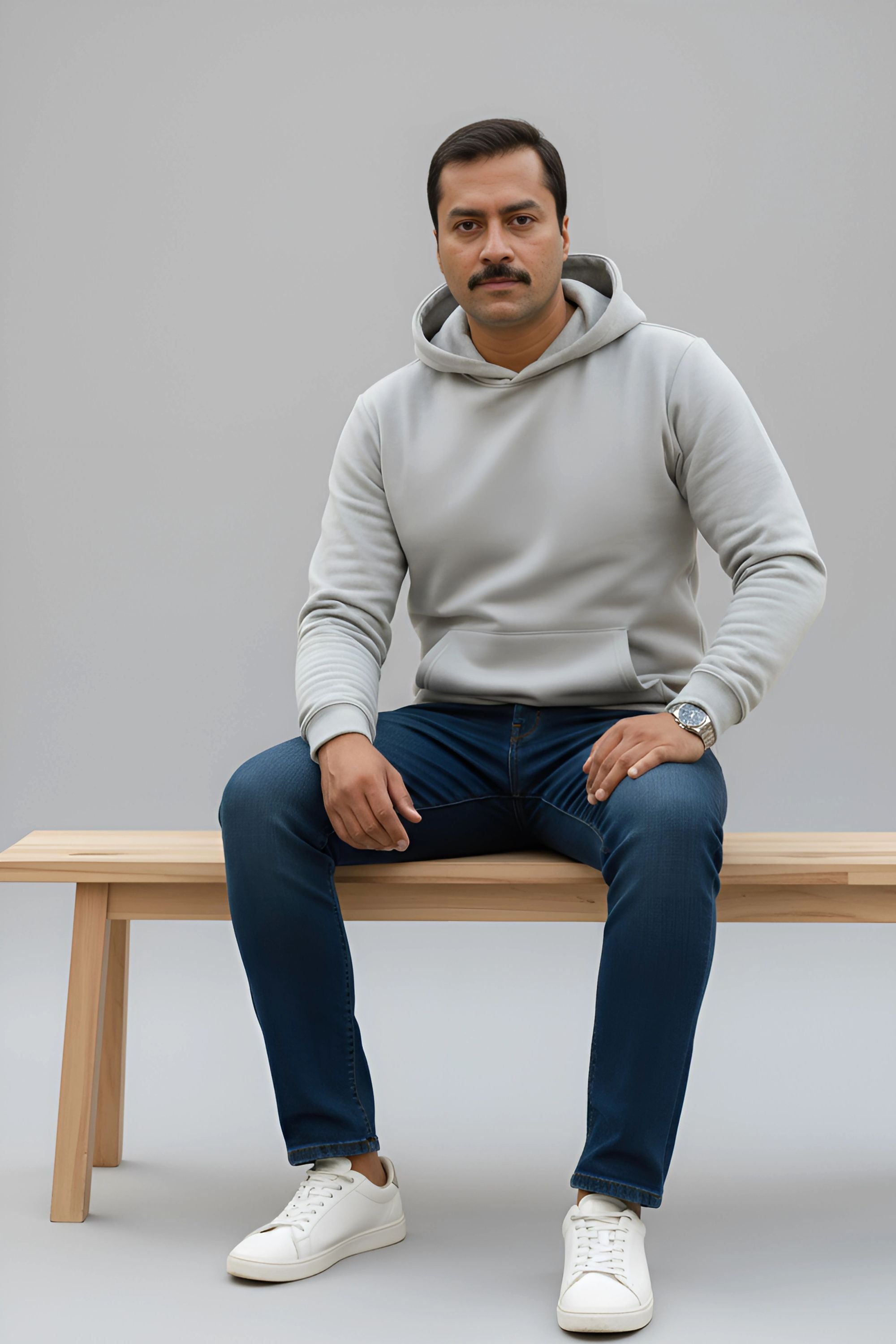 PLAIN HOODIE FOR MEN & WOMEN- GREY