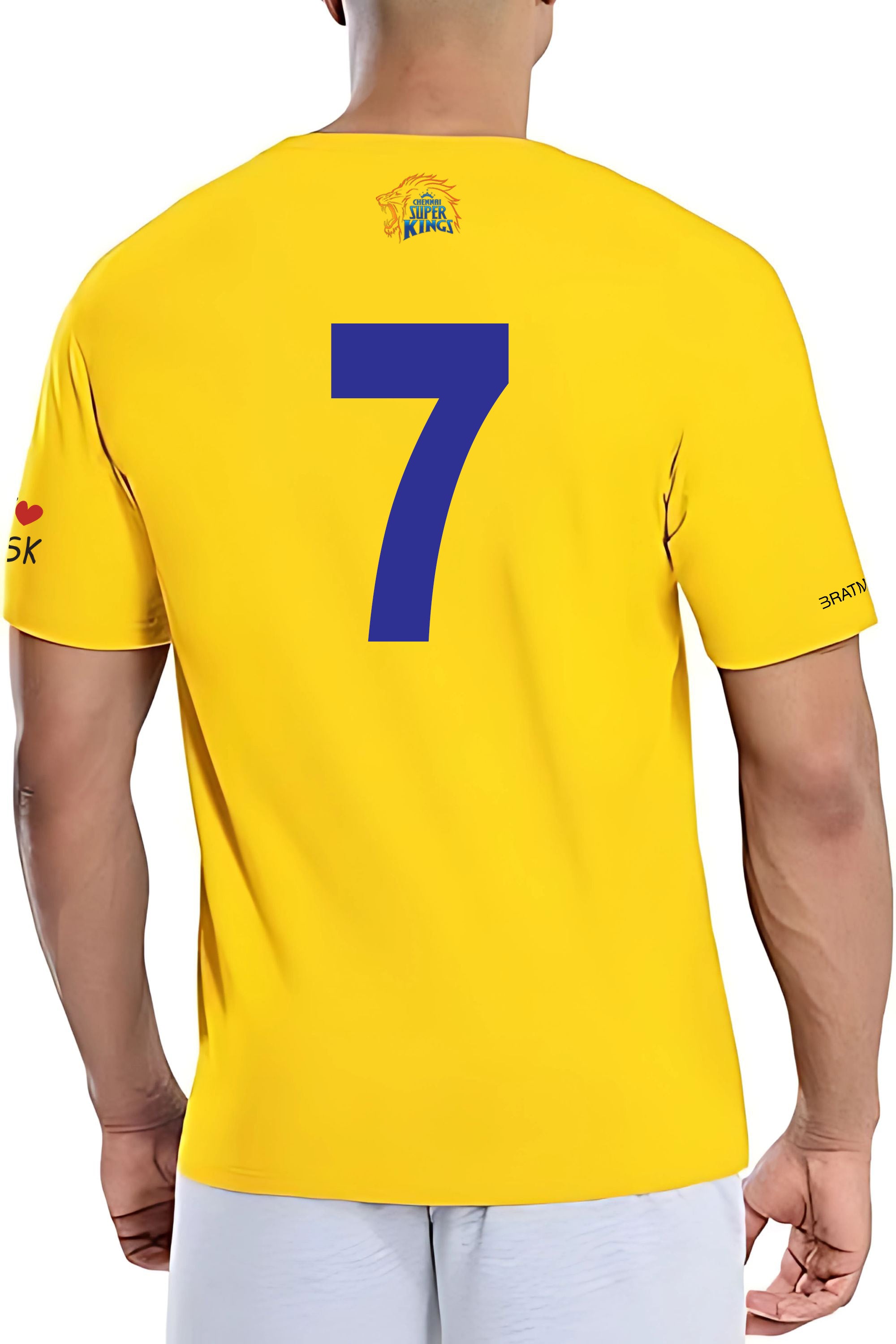 Chennai Super Kings Official IPL Cricket T-Shirt, IPL Cricket Jersey, Yellow with Lion Logo, Indian Premier League Official T-Shirt