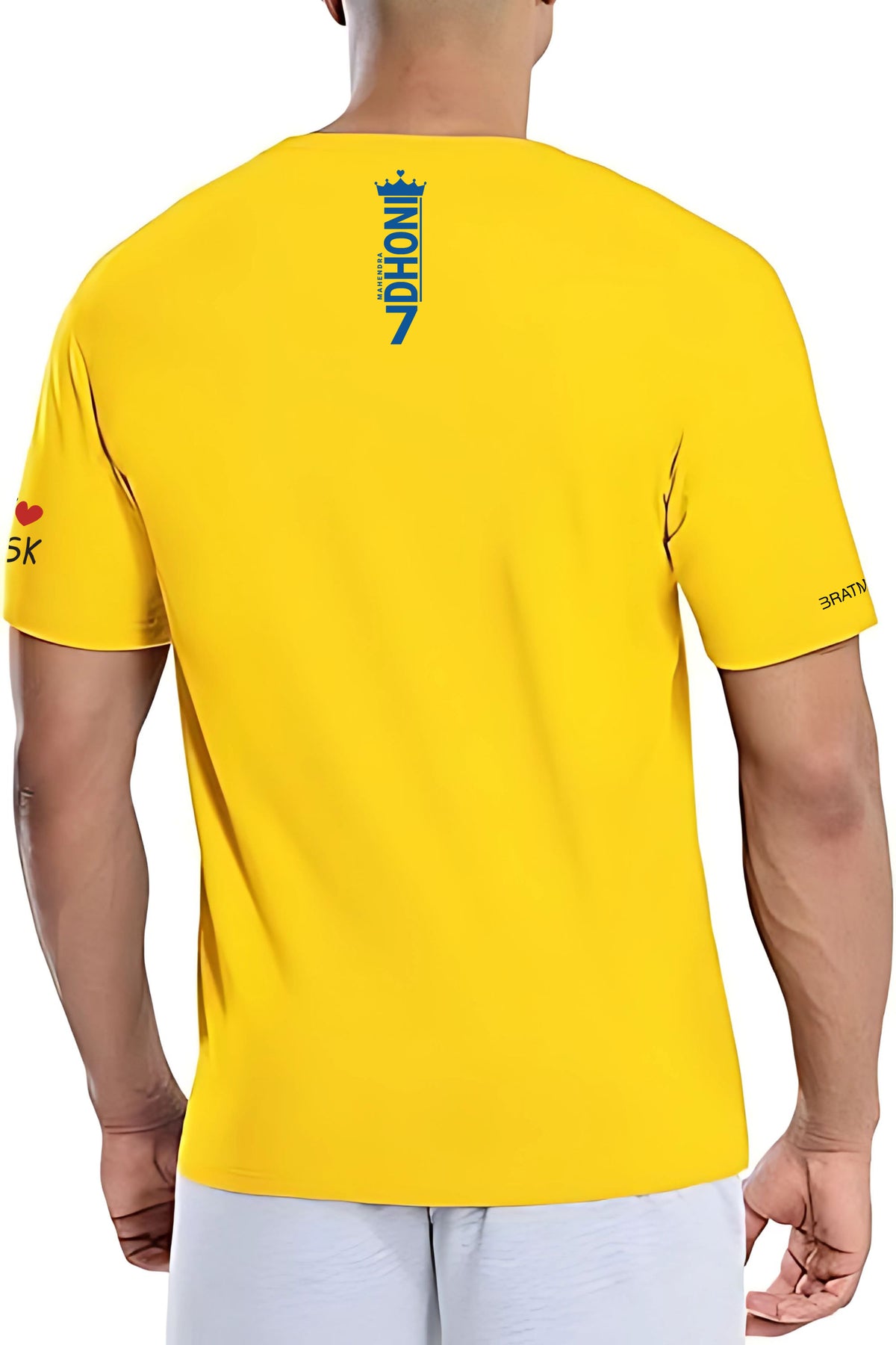 Chennai Super Kings Official IPL Cricket T-Shirt, Yellow Jersey with Whistle Podu Print