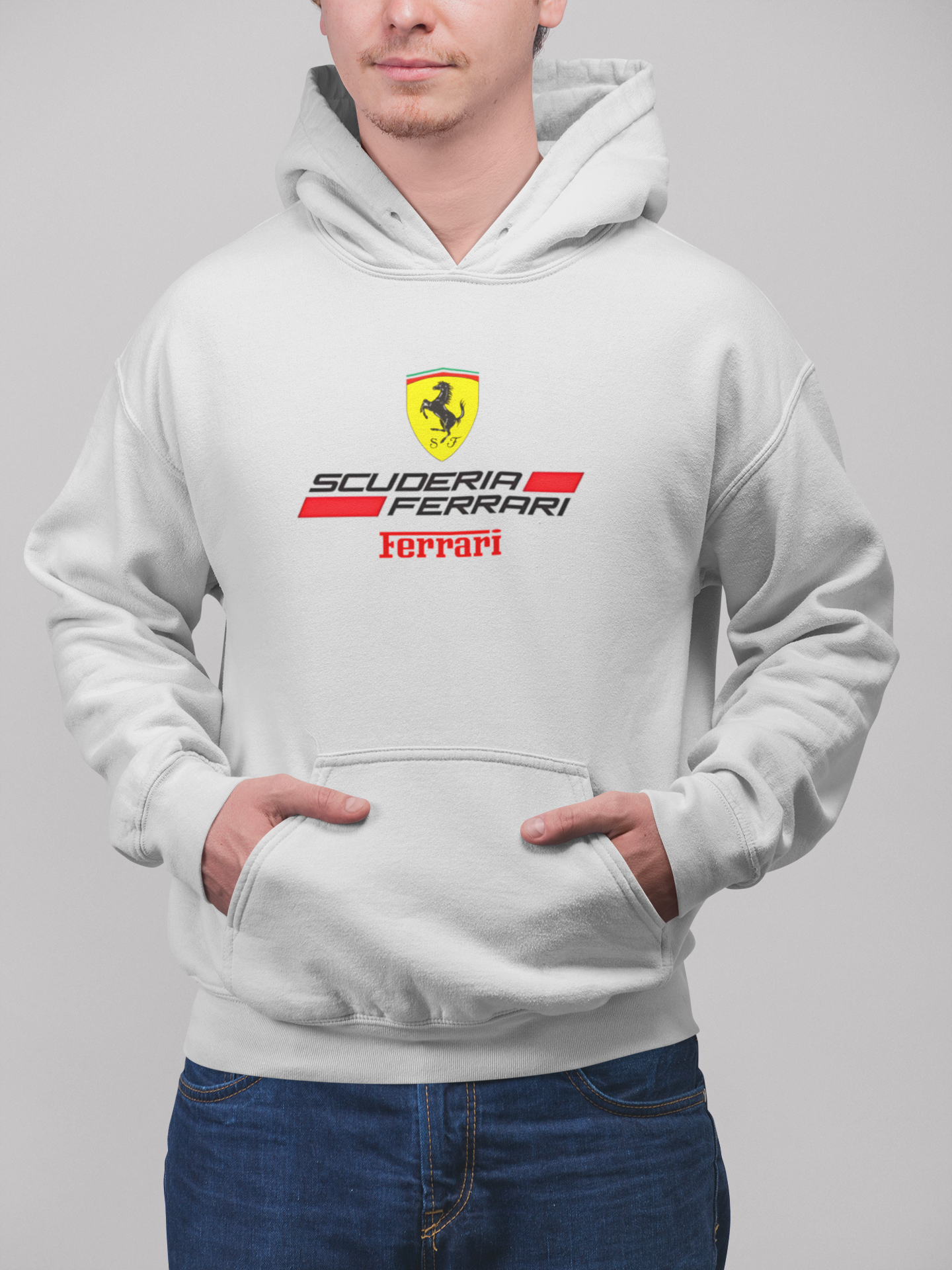 FERRARI F1 GRAPHIC PRINTED HOODIE