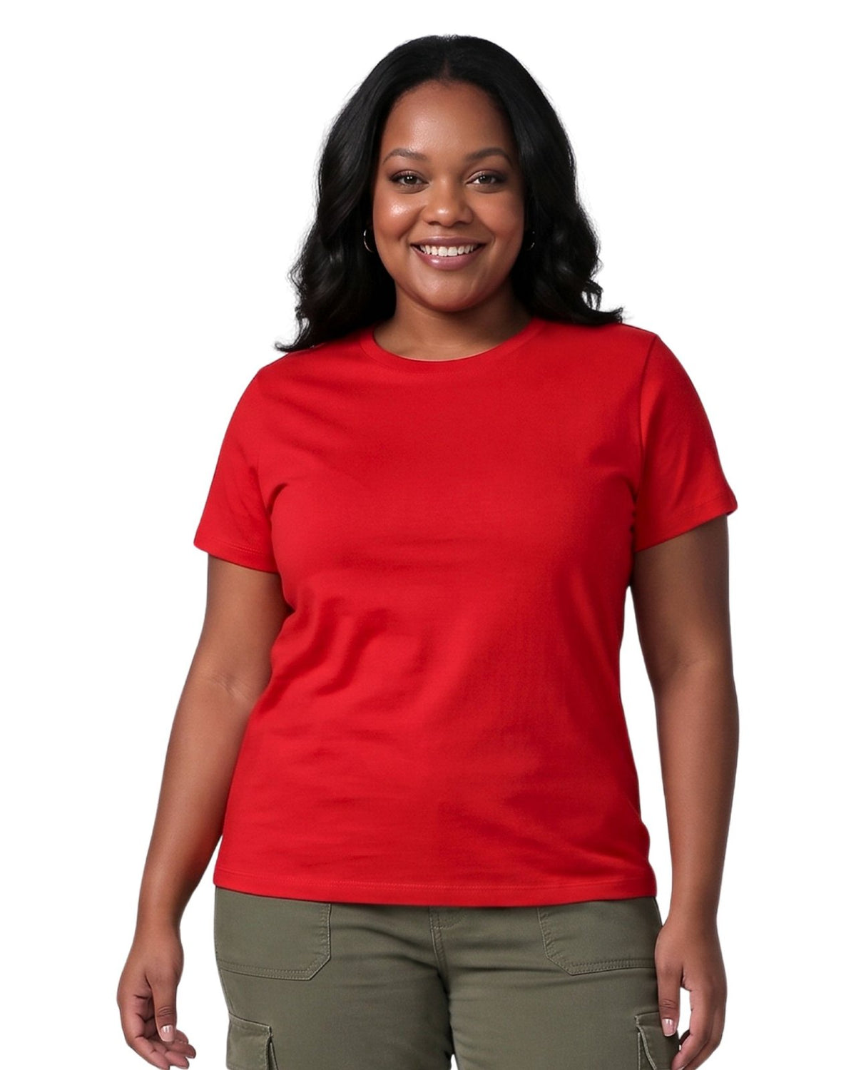 BRATMA Women's plus size t-shirt Red