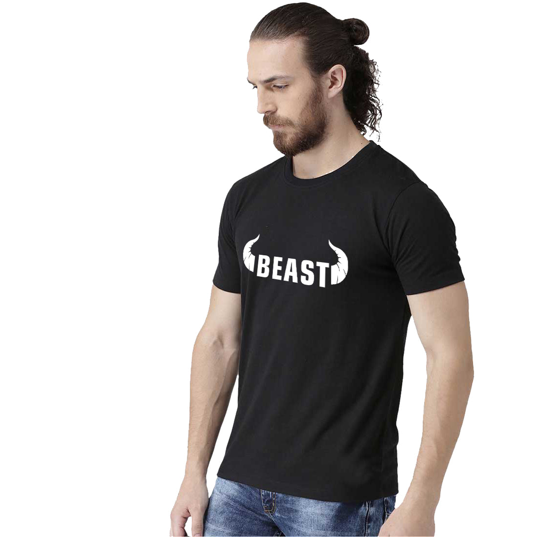 Best Online Bengali Printed T-shirt #color_black