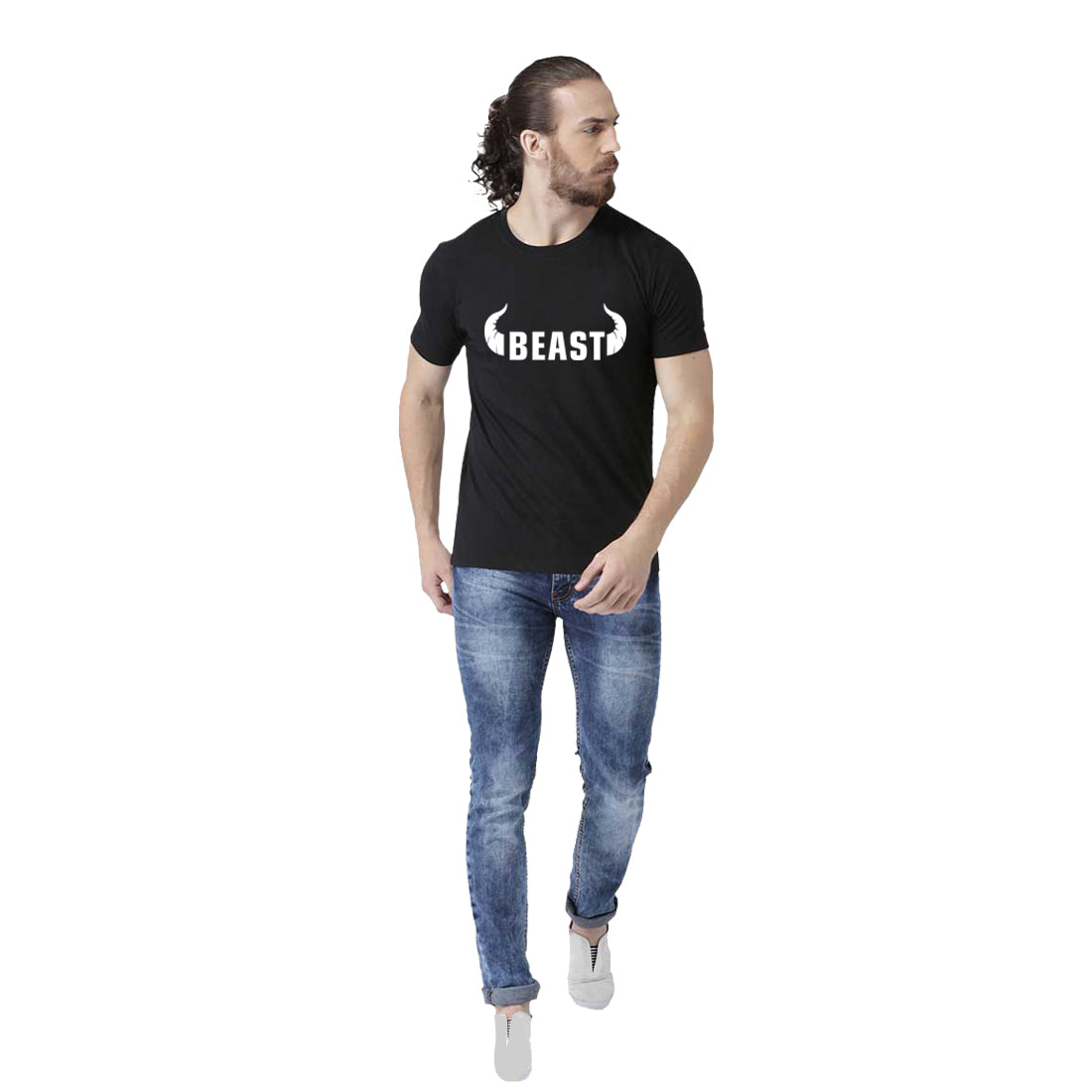Best Online Bengali Printed T-shirt #color_black