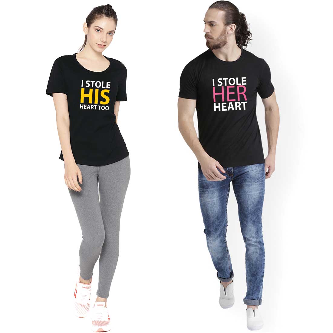 Printed Couple T Shirt in kolkata