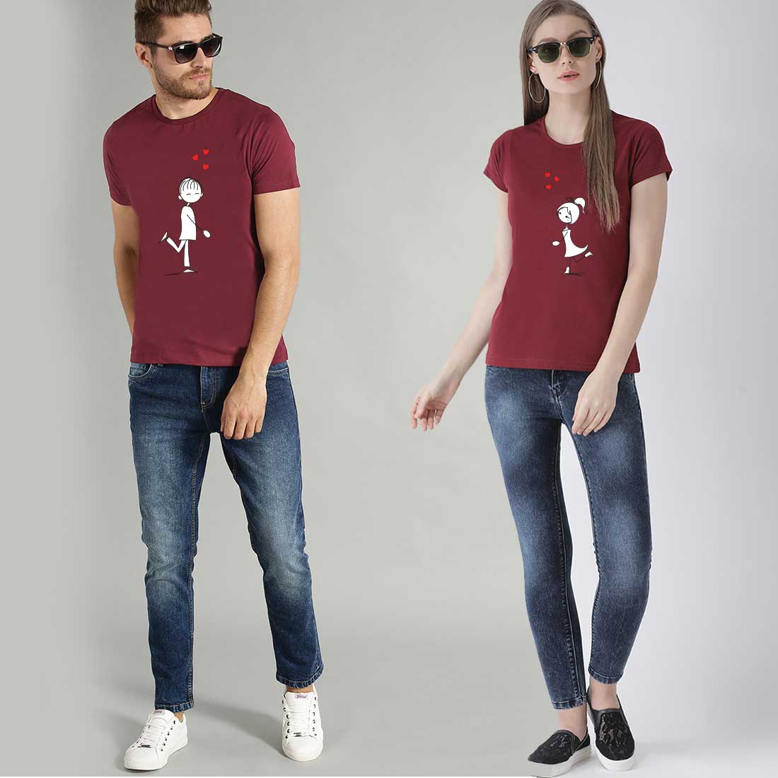 Customized Romantic Couple T-shirts online