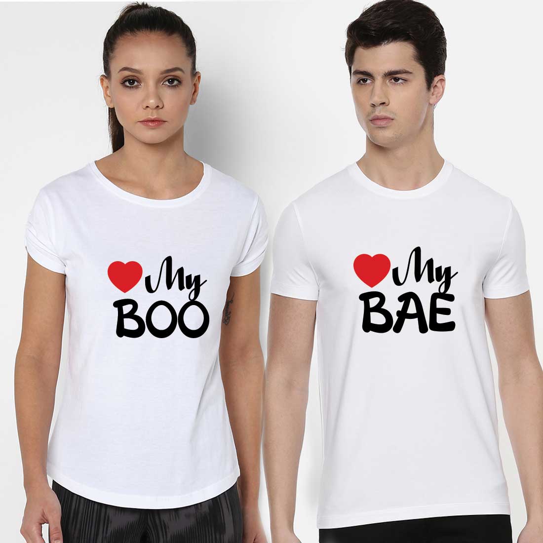 Valentine Day Special Couple Customised & Printed T-shirts