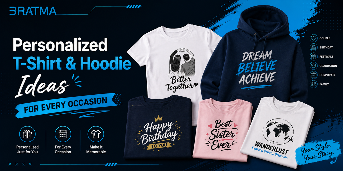 Personalized T-Shirt & Hoodie Ideas for Every Occasion (Rakhi, Couple, Corporate Gifting)