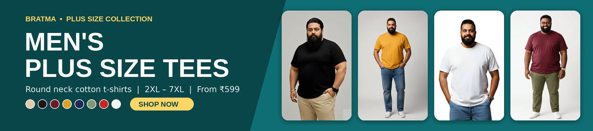 BRATMA men's plus size t-shirts 2XL to 7XL banner