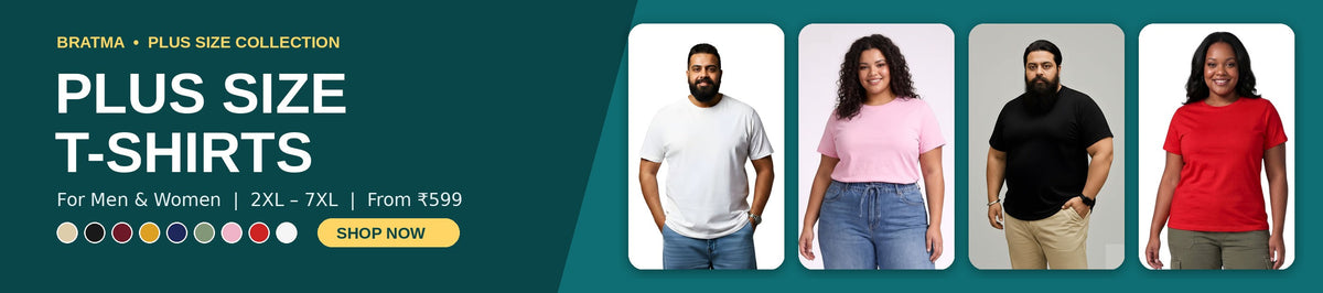 BRATMA plus size t-shirts for men and women banner