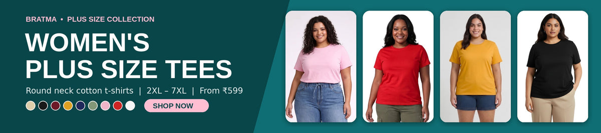 BRATMA women's plus size t-shirts 2XL to 7XL banner