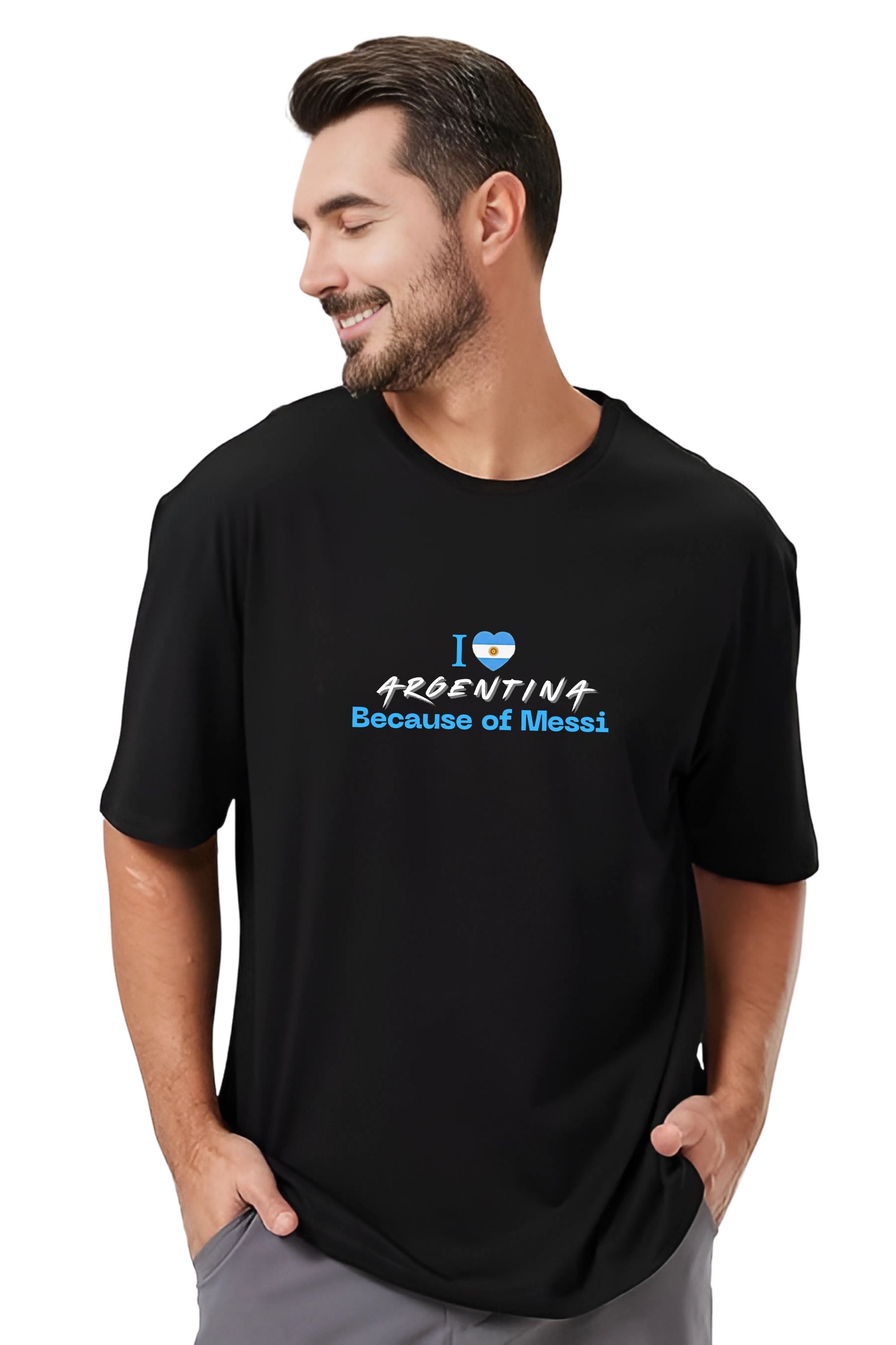 GOAT India Tour 2025 Unisex Oversized T-Shirt for Messi Fans