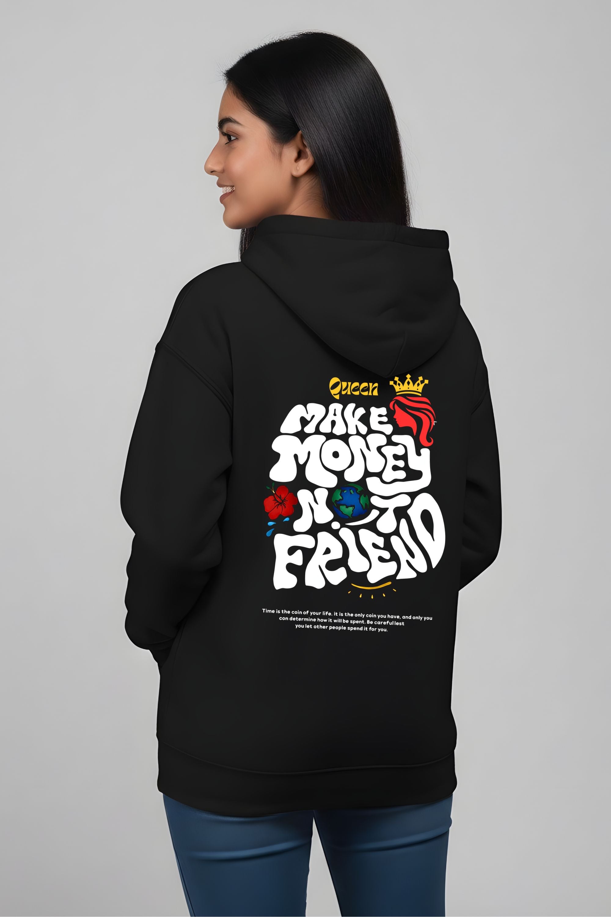 Winter Essentials Women Hoodie - BLACK