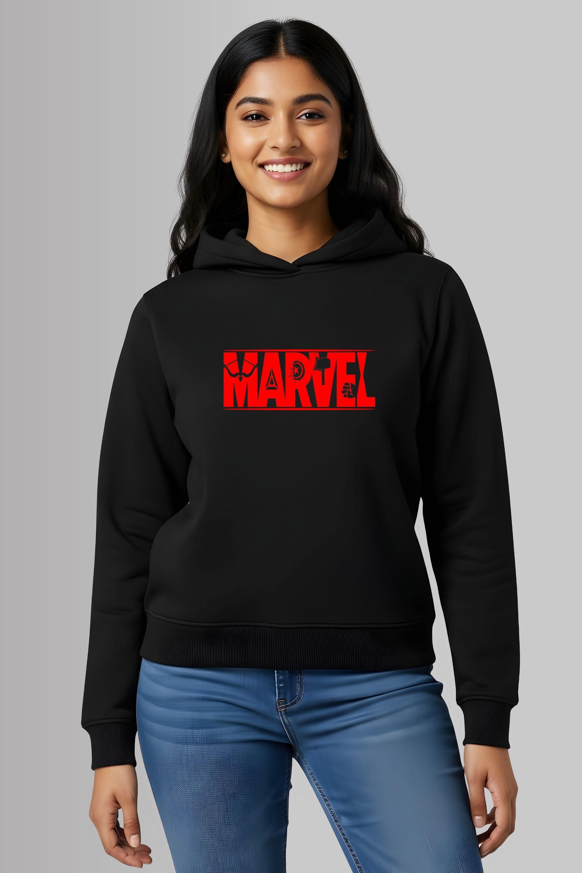 Winter Essentials Women Hoodie - BLACK