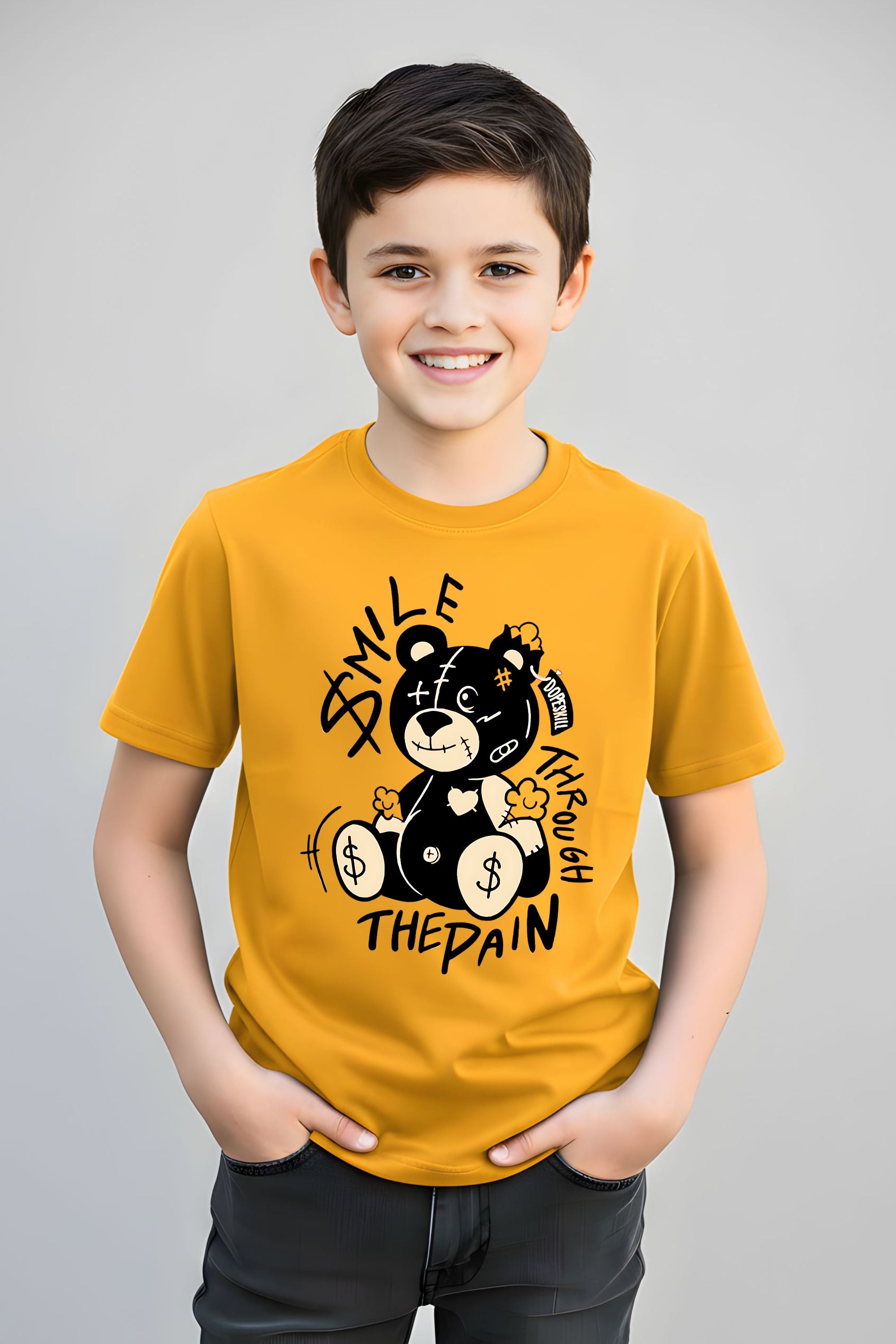 Boys & Girls Graphic Print Pure Cotton Regular T-shirt