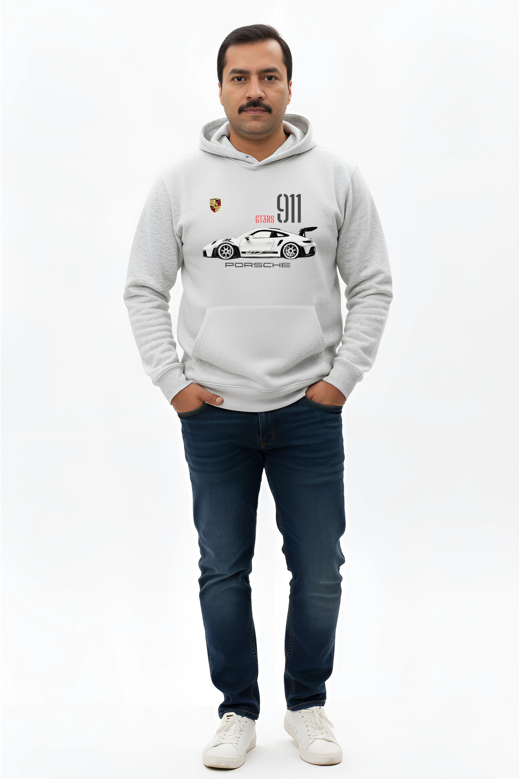 911 PORSCHE FULLSLEEVES MEN HOODIE