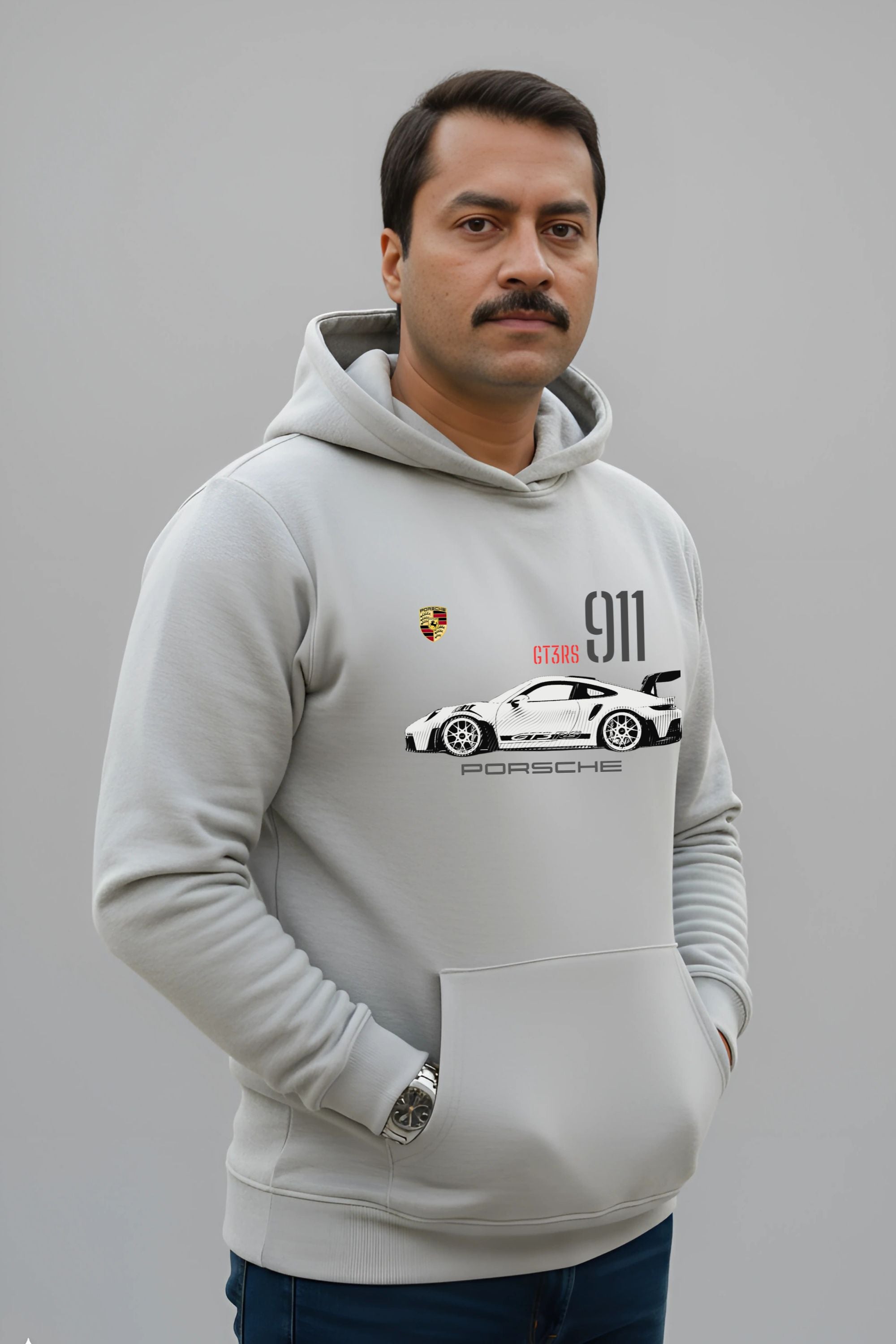 911 PORSCHE FULLSLEEVES MEN HOODIE