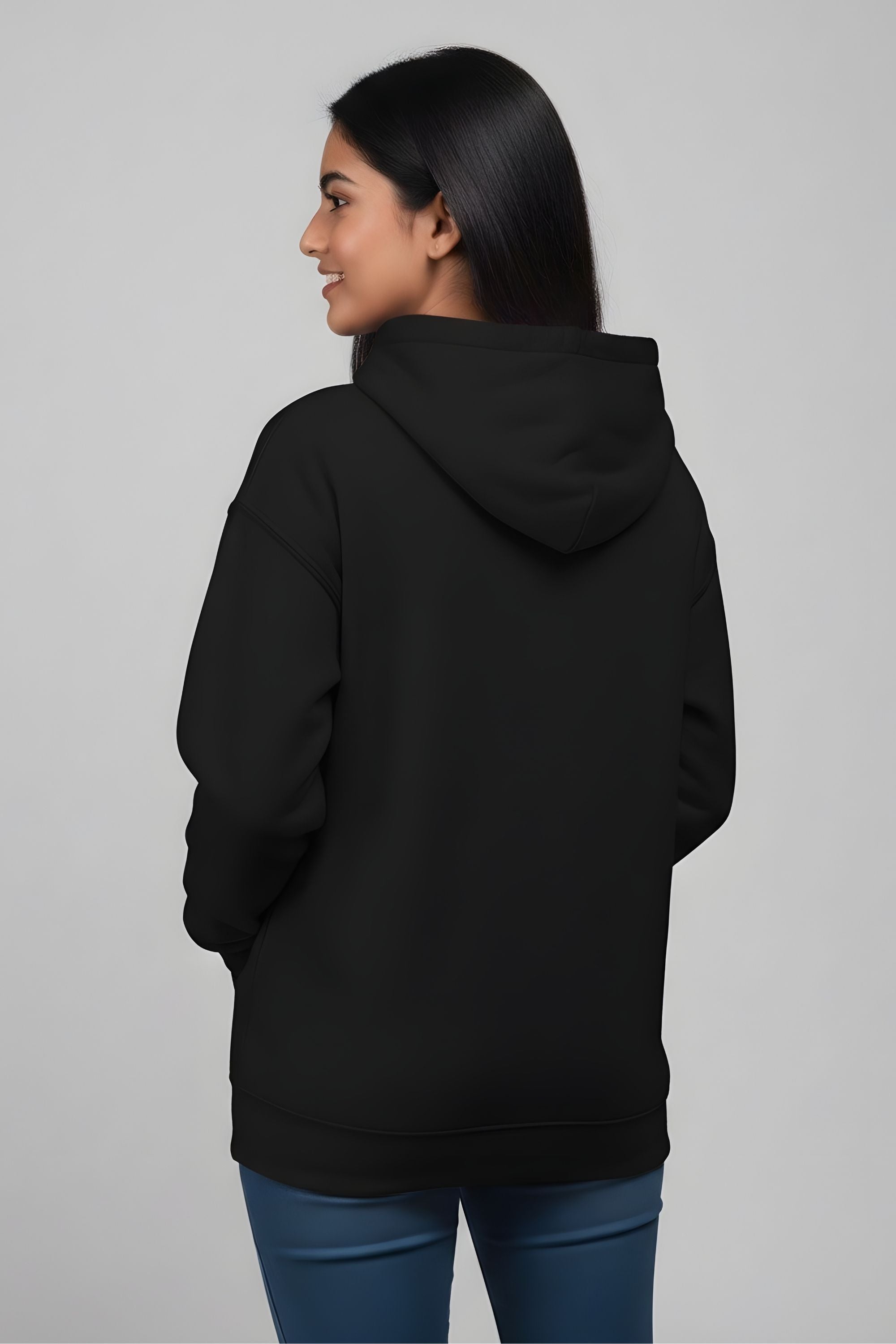 Winter Essentials Women Hoodie - BLACK