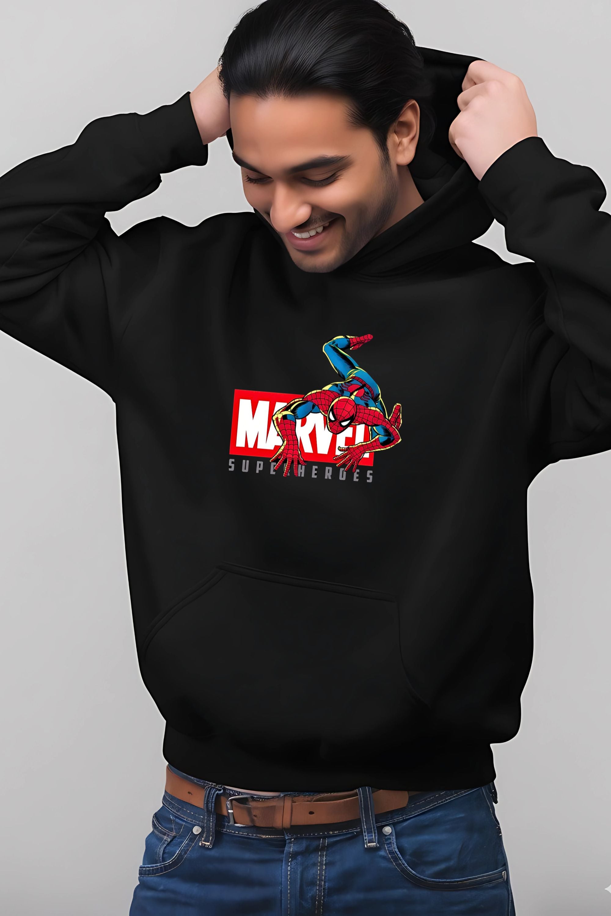 SPIDER-MAN FRONT BACK GRAPHICS PRINTED HOODIE FOR MAN/WOMEN