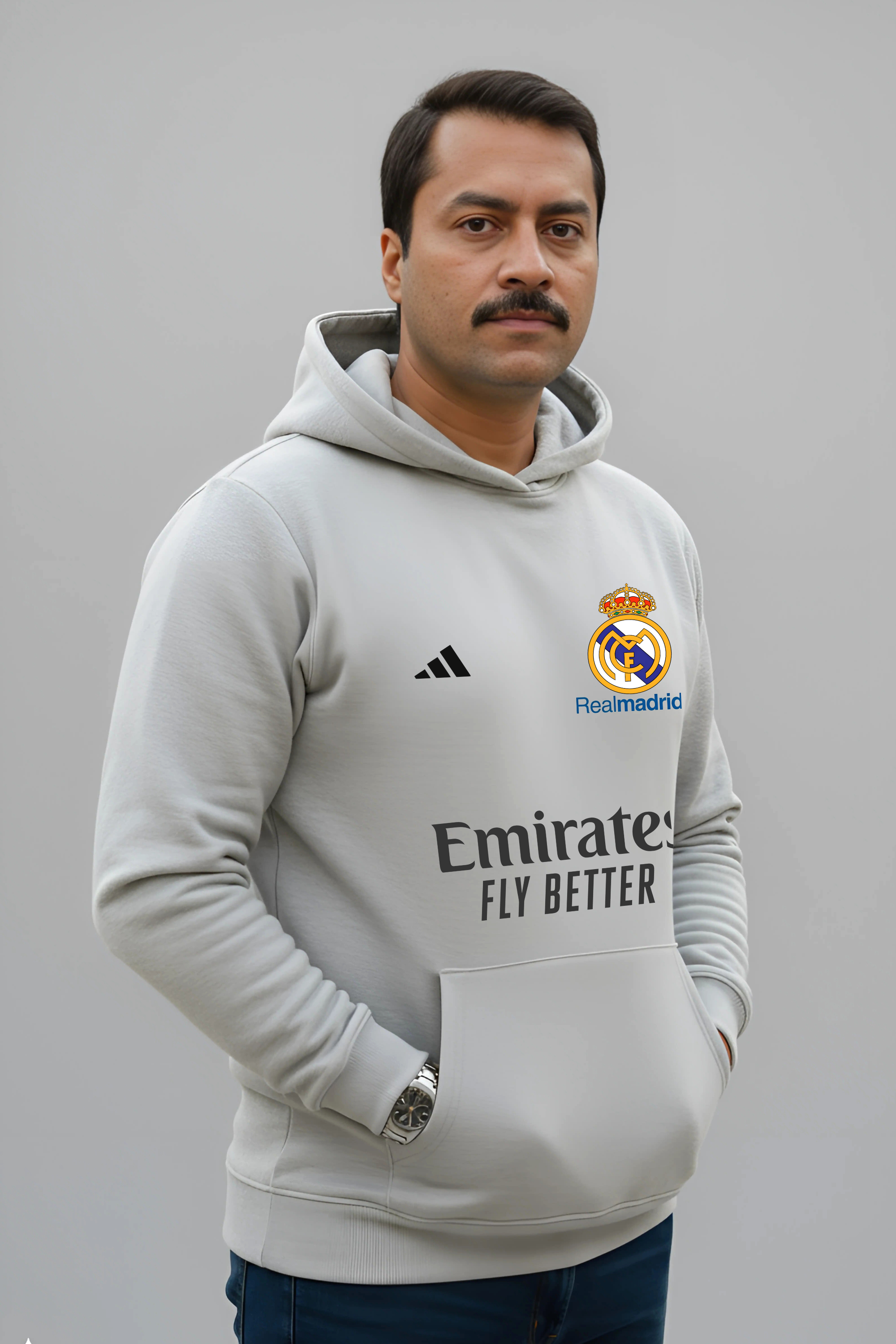 REAL MADRID FULLSLEEVES UNISEX HOODIE
