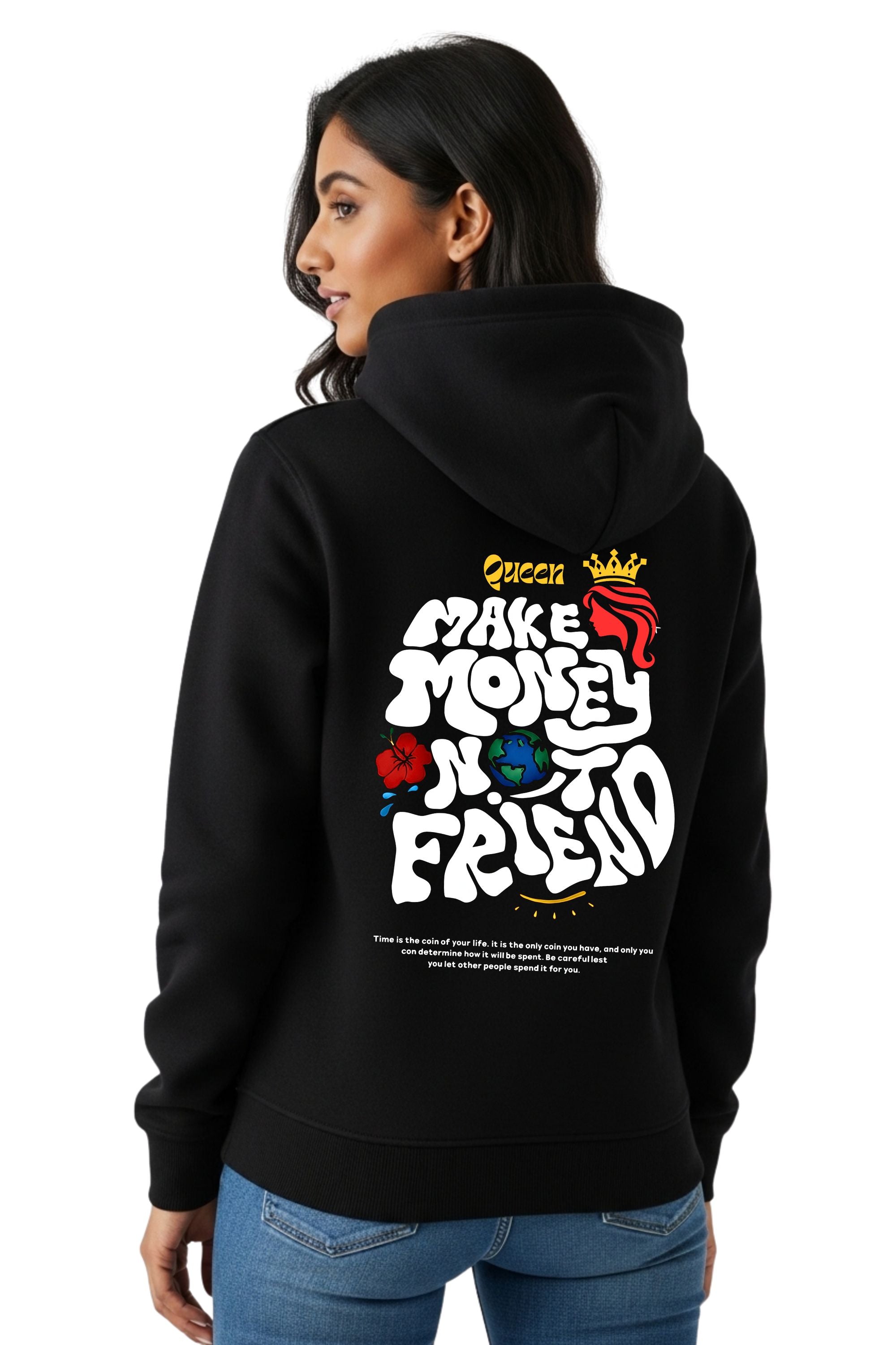 Winter Essentials Women Hoodie - BLACK