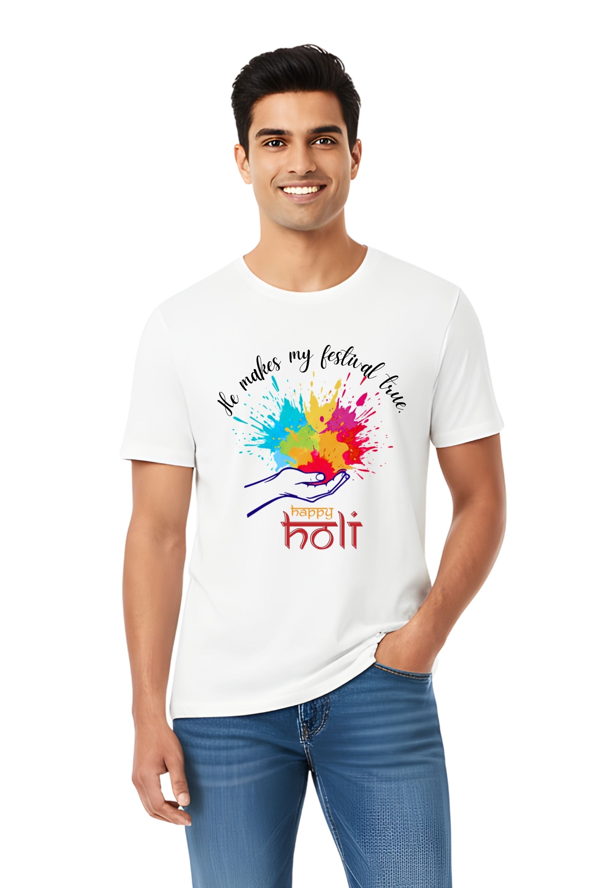 COUPLE TSHIRT FOR POLYESTER HOLI