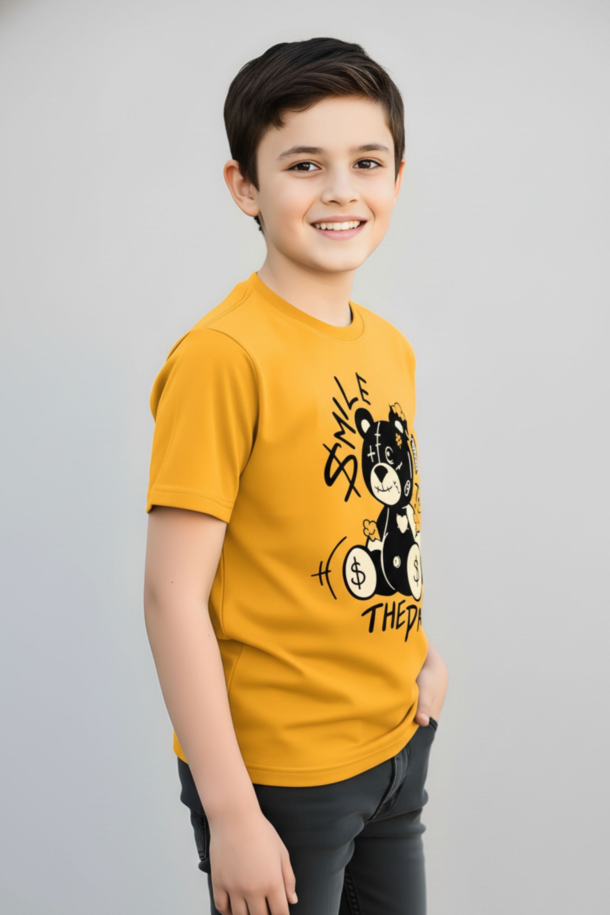 Boys & Girls Graphic Print Pure Cotton Regular T-shirt
