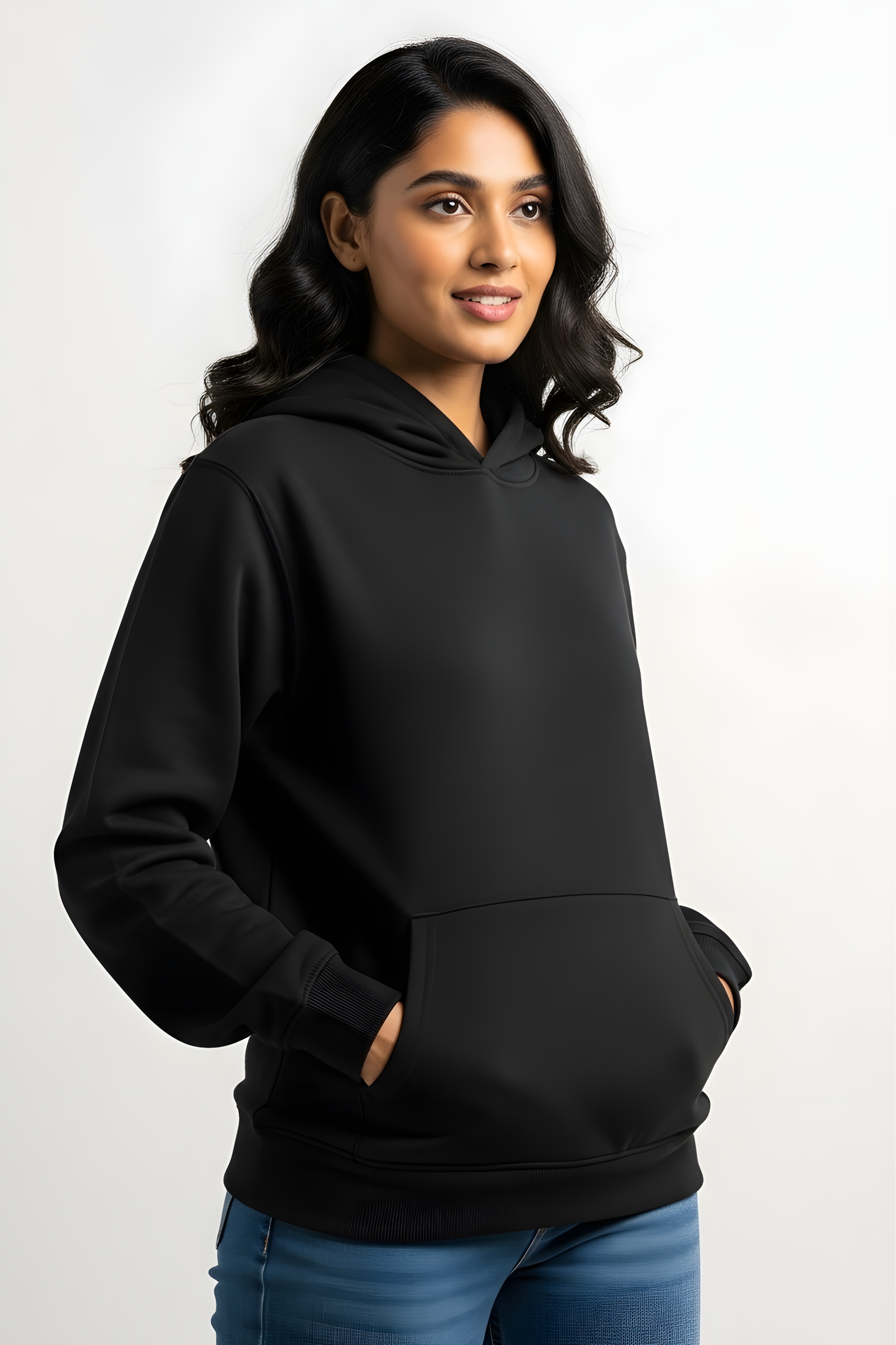 PLAIN HOODIE FOR MEN & WOMEN- BLACK