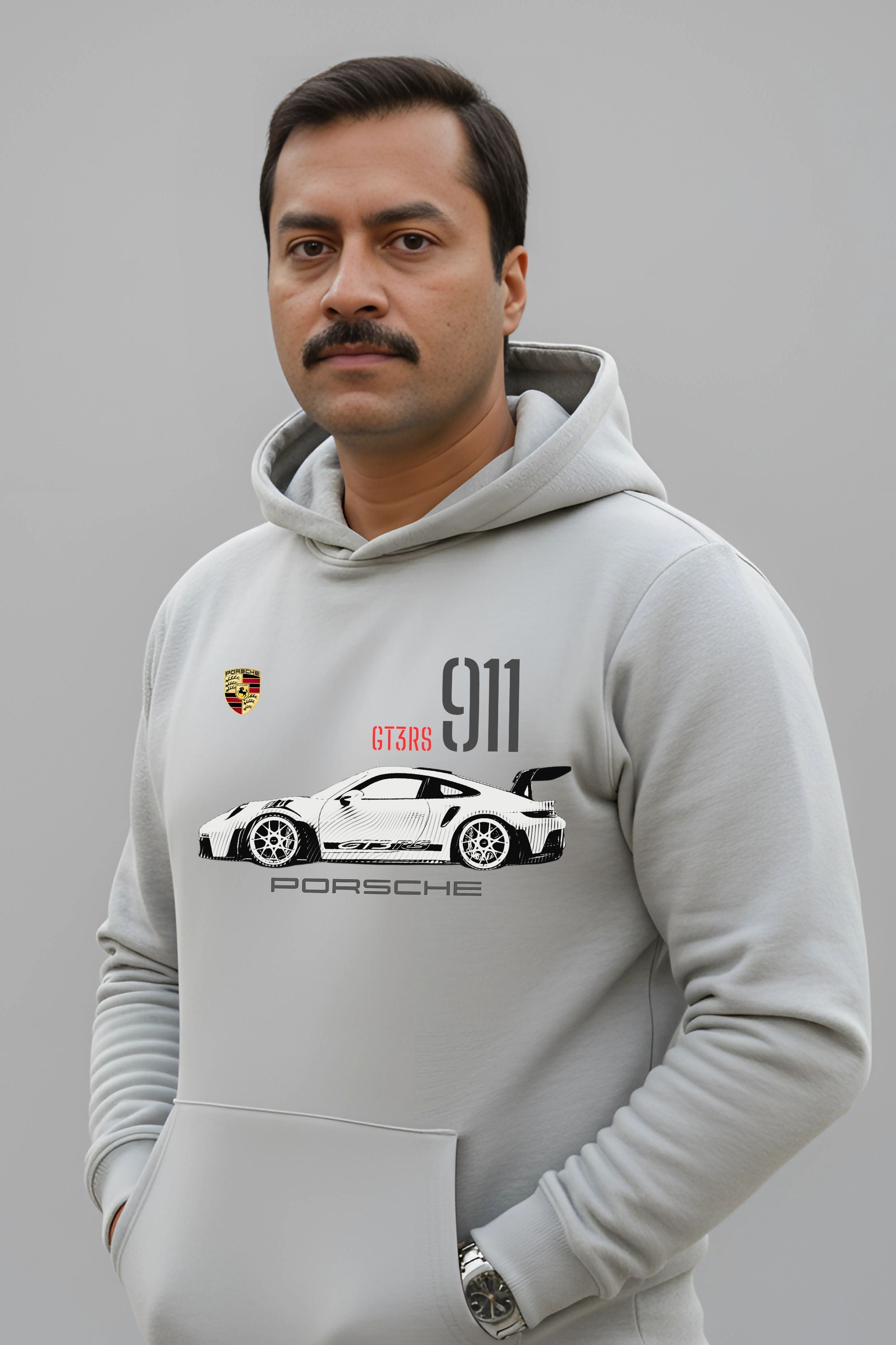 911 PORSCHE FULLSLEEVES MEN HOODIE