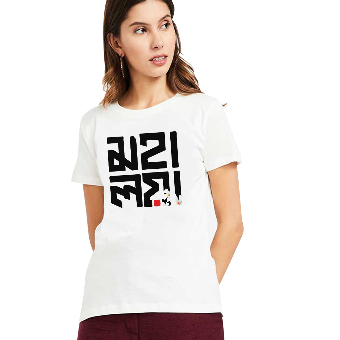 Mahalaya Printed T-Shirt for Women