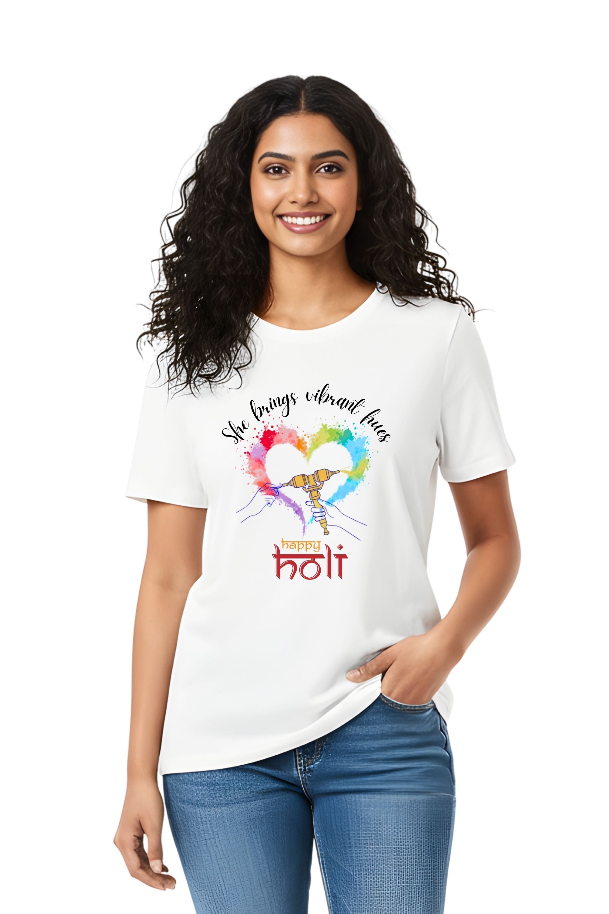 COUPLE TSHIRT FOR POLYESTER HOLI