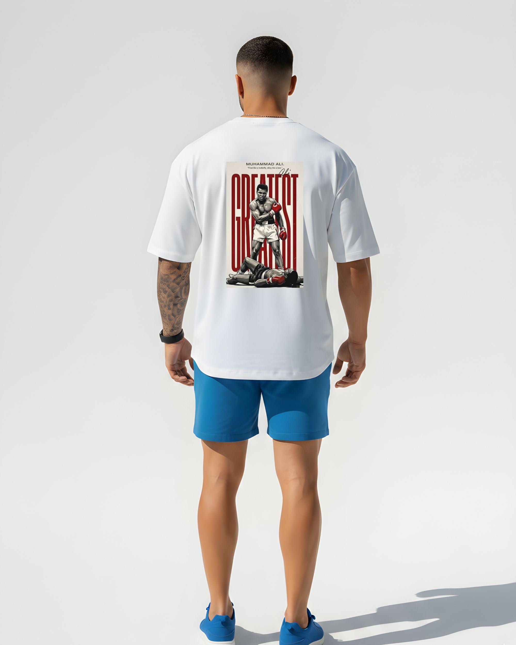 BRATMA Men Graphic Print, Typography Round Neck Pure Cotton White T-Shirt