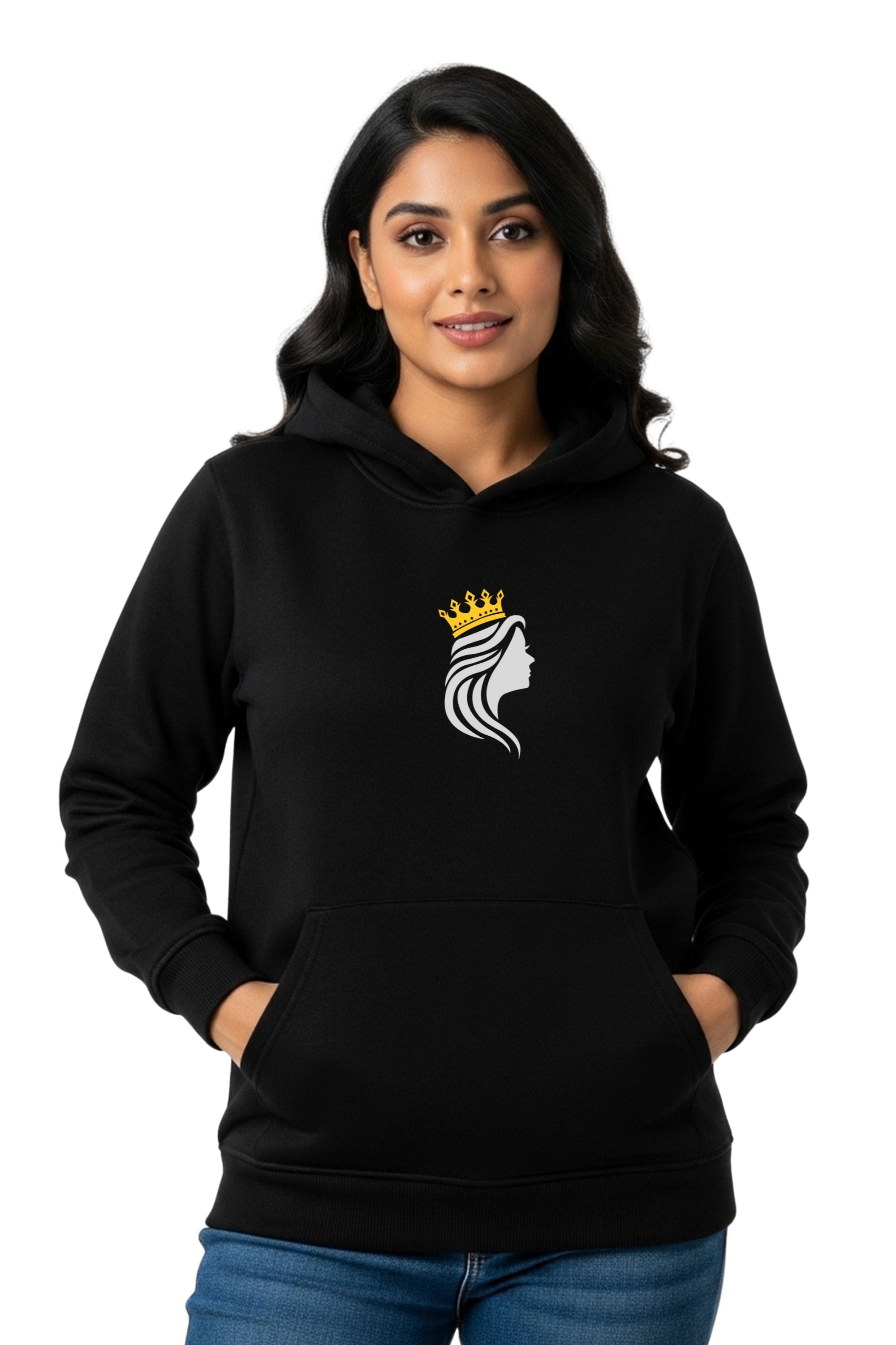 Winter Essentials Women Hoodie - BLACK