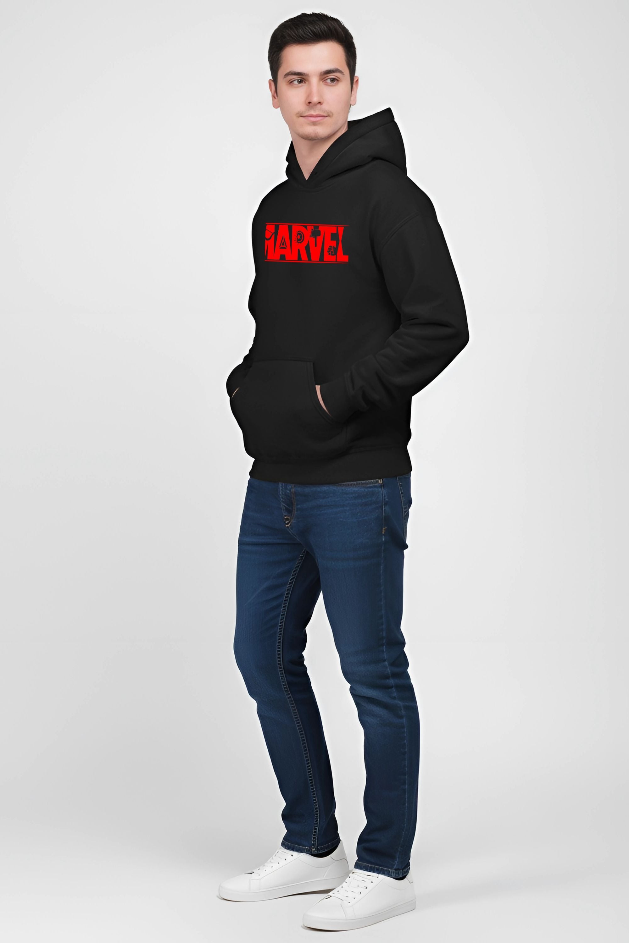 FRONT BACK GRAPHICS PRINTED HOODIE FOR MAN