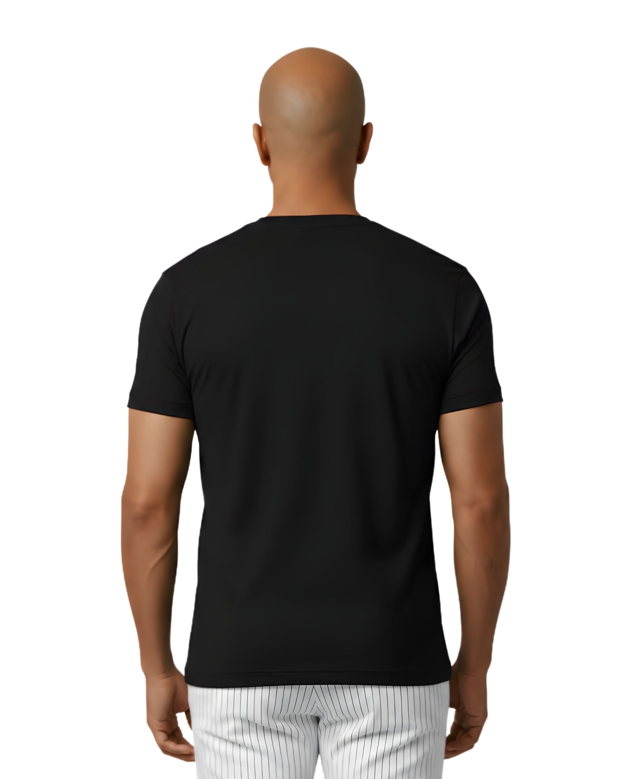BRATMA Men Graphic Print Round Neck Pure Cotton Black T-Shirt