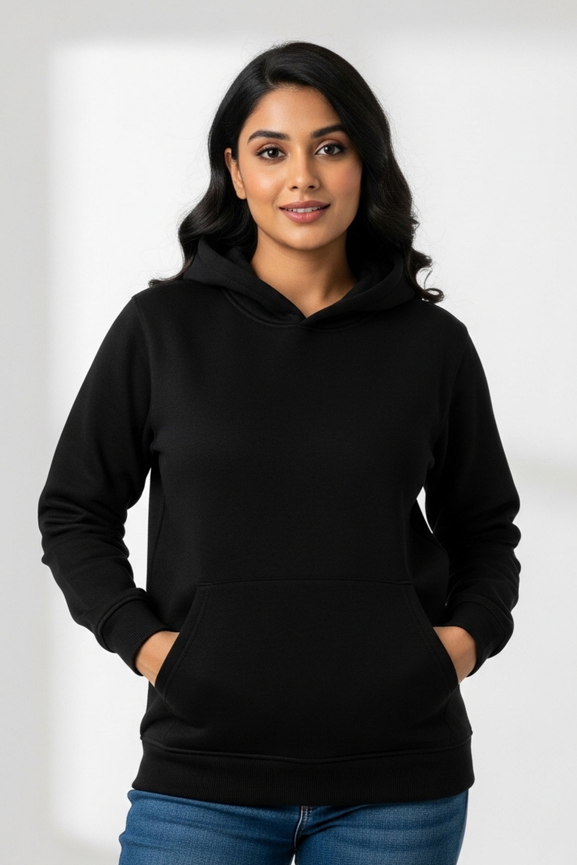 PLAIN HOODIE FOR MEN & WOMEN- BLACK