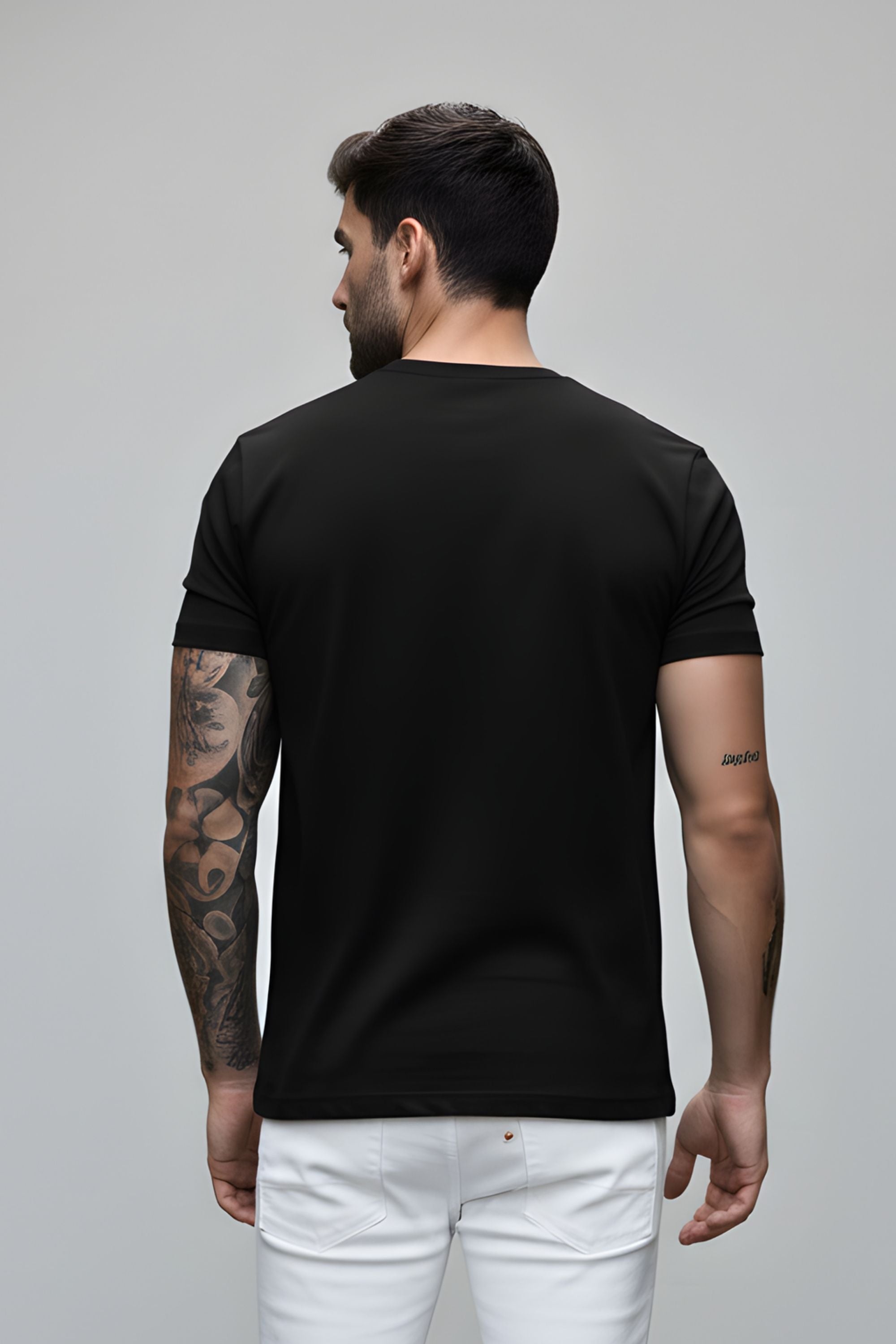 Man & Woman Typography Graphic Print Cotton Tshirt