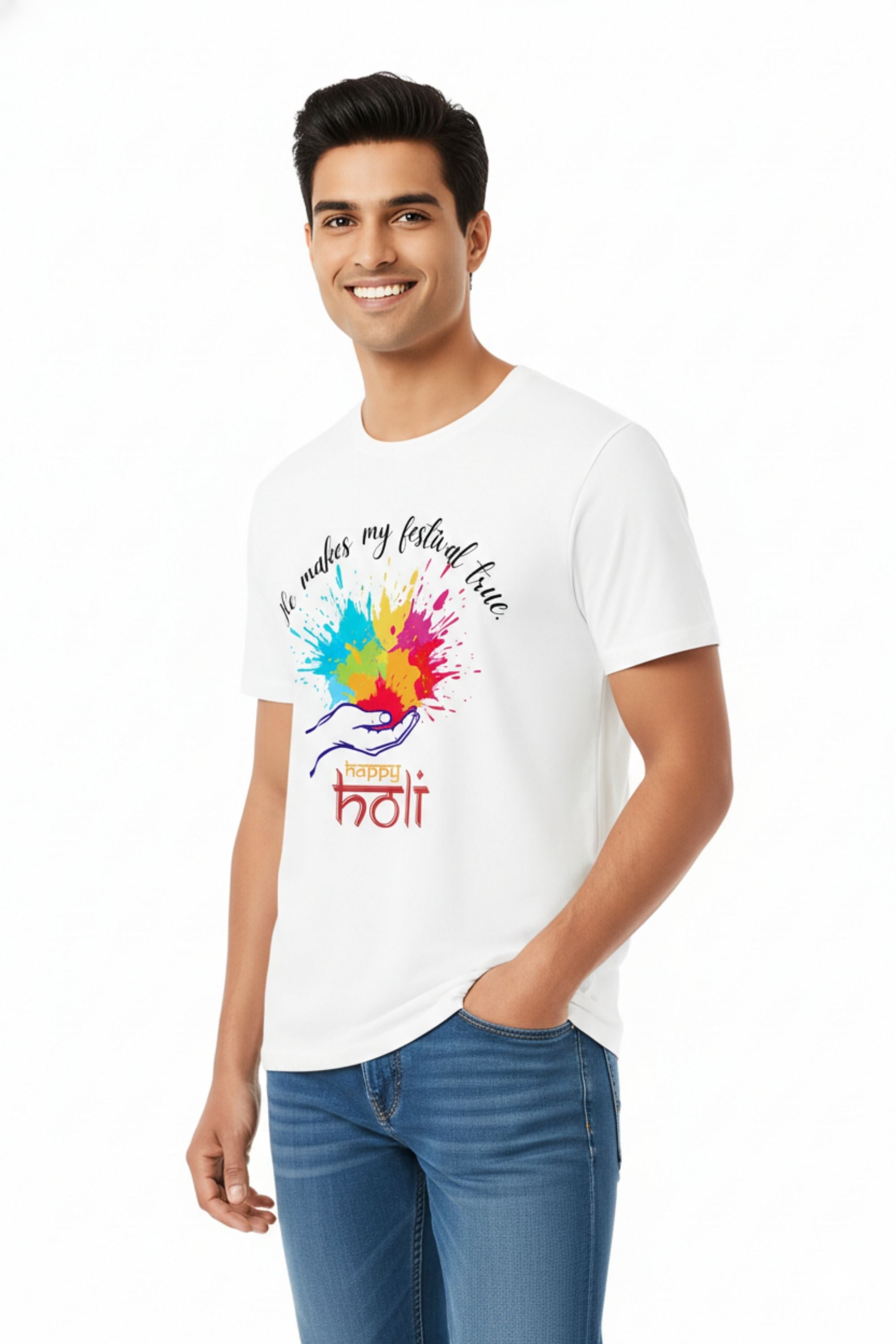 COUPLE TSHIRT FOR POLYESTER HOLI