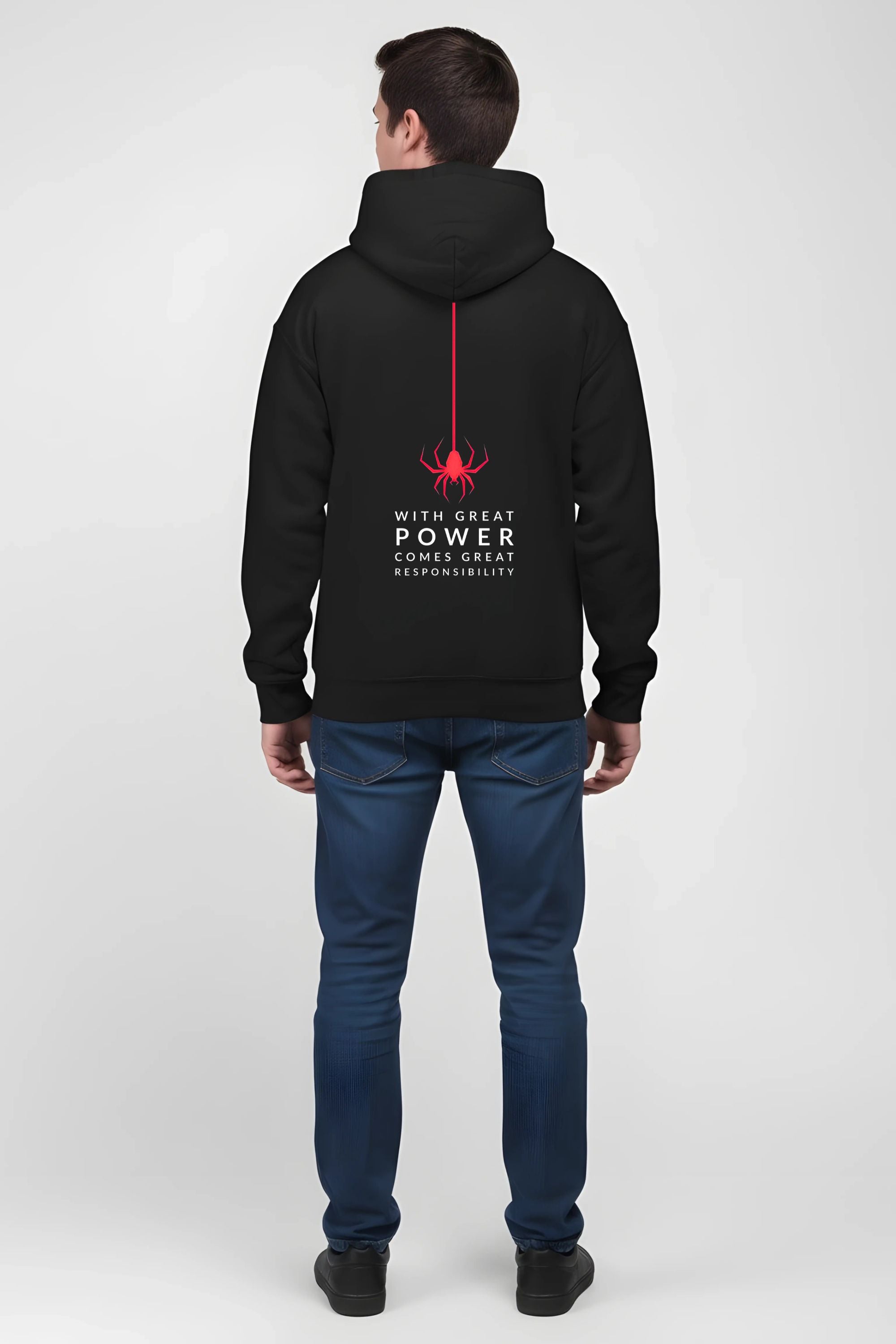 FRONT BACK GRAPHICS PRINTED HOODIE FOR MAN
