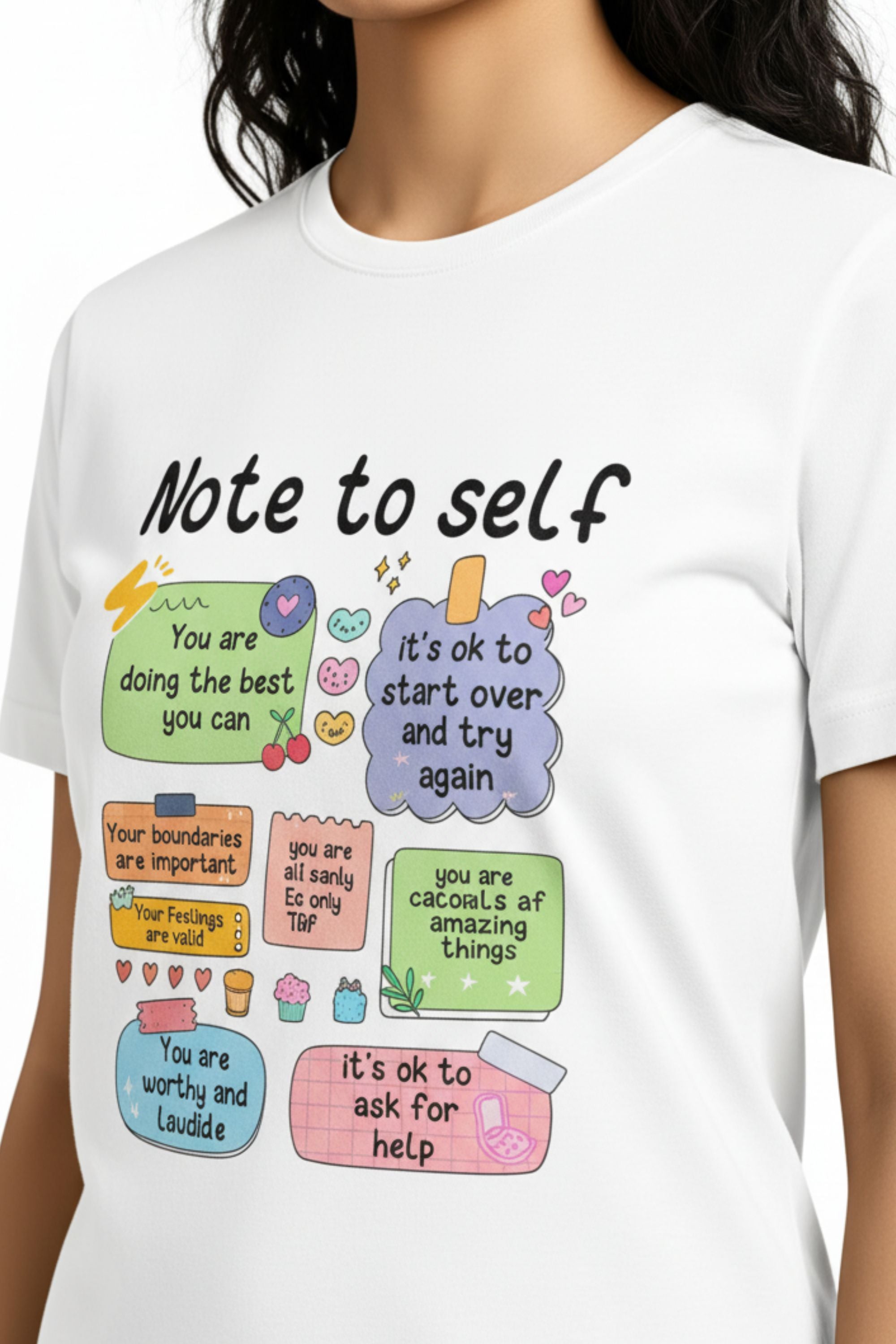 Women Typography Graphic Print Round Neck Pure Cotton T-shirt