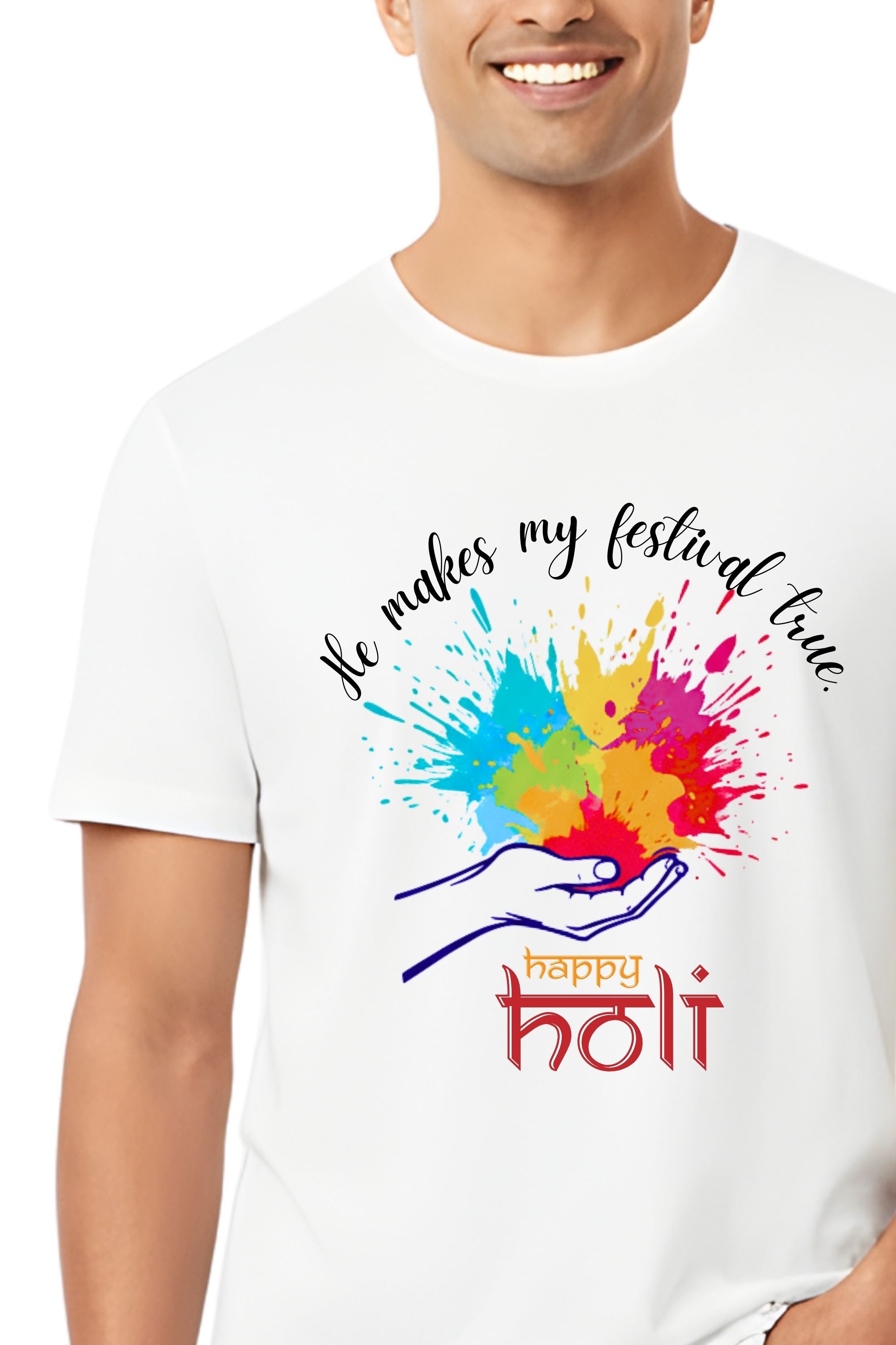 COUPLE TSHIRT FOR POLYESTER HOLI