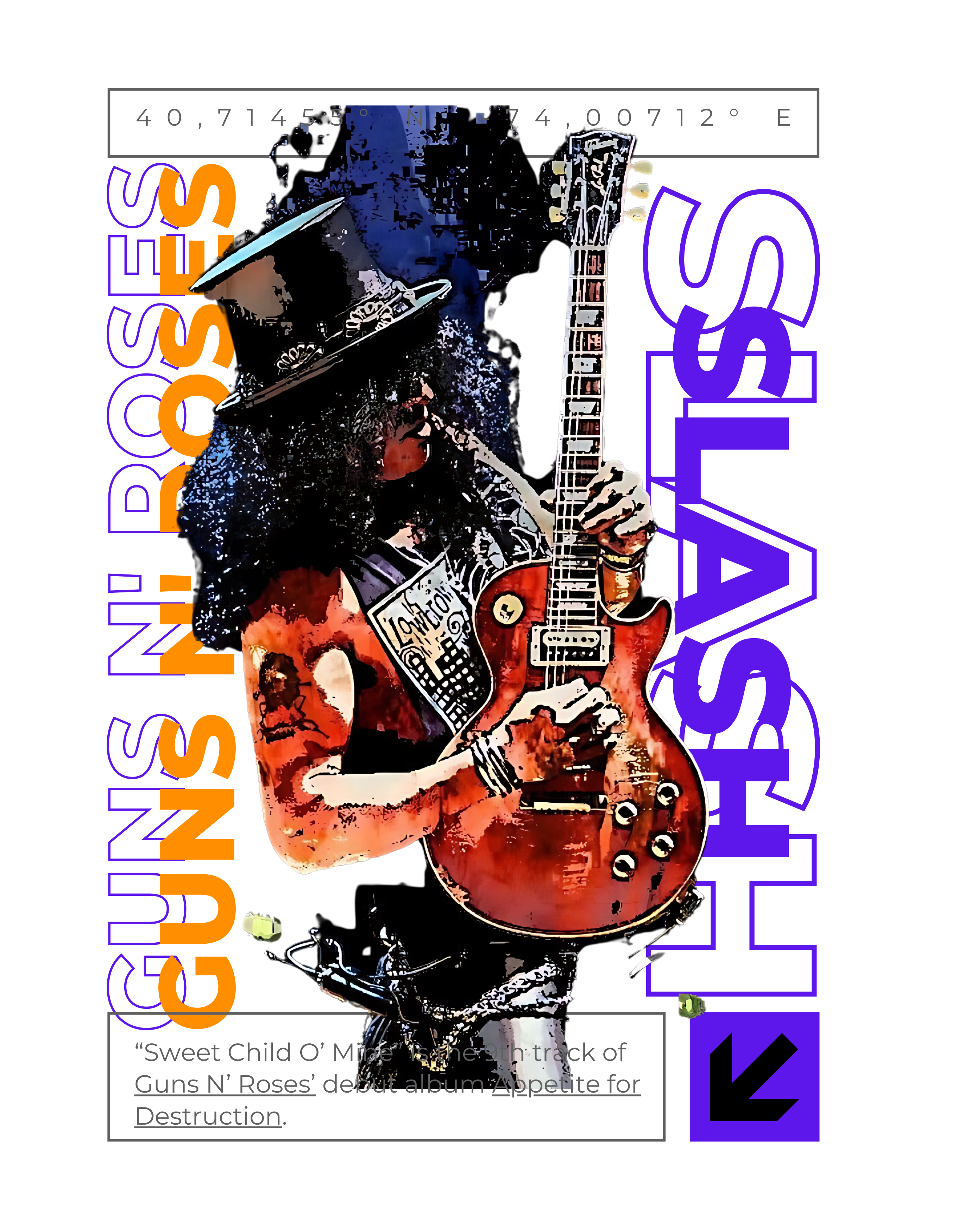 Guns N Roses Poster Printed Tshirt