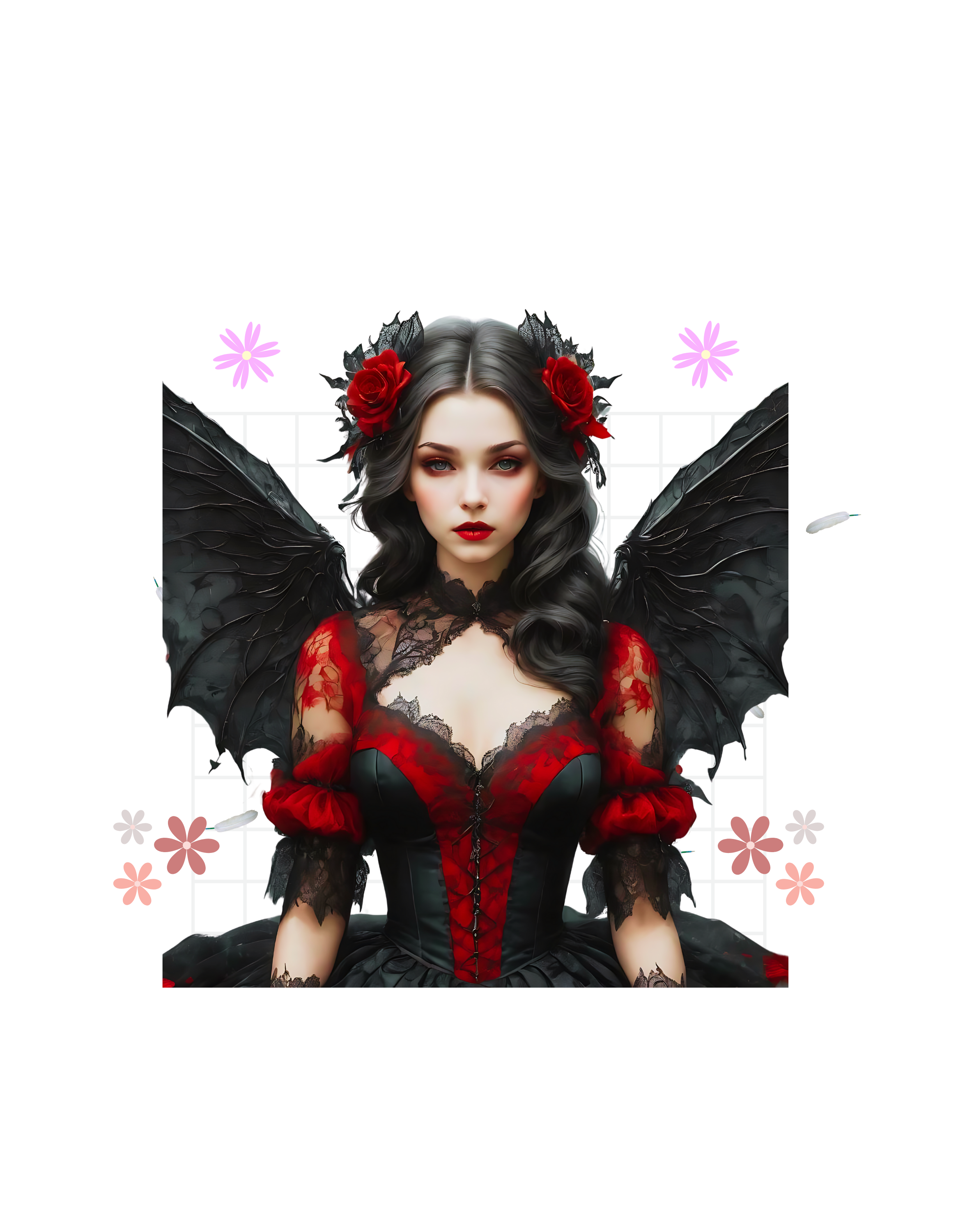 Angel Anime Design Printed tshirt