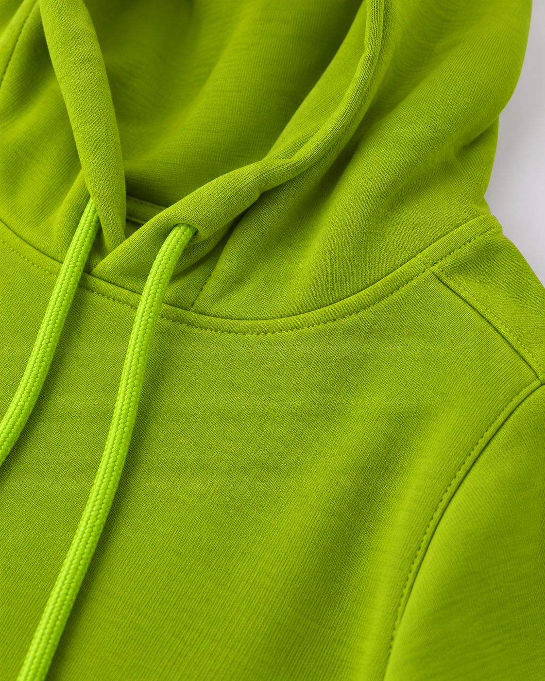 BRATMA Unisex Adult Solid Neon Green Hooded Sweatshirt | Cotton Blend Fleece | Regular Fit | Long Sleeves | Front Pocket | Neon Green