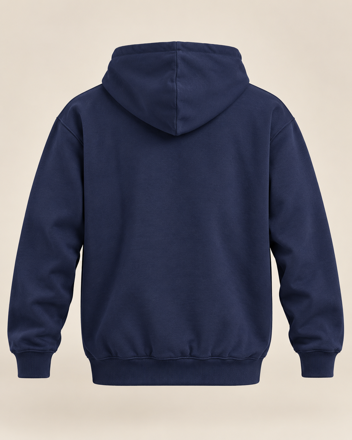 BRATMA Unisex Adult Solid Navy Blue Hooded Sweatshirt | Cotton Blend Fleece | Regular Fit | Long Sleeves | Front Pocket | Navy Blue