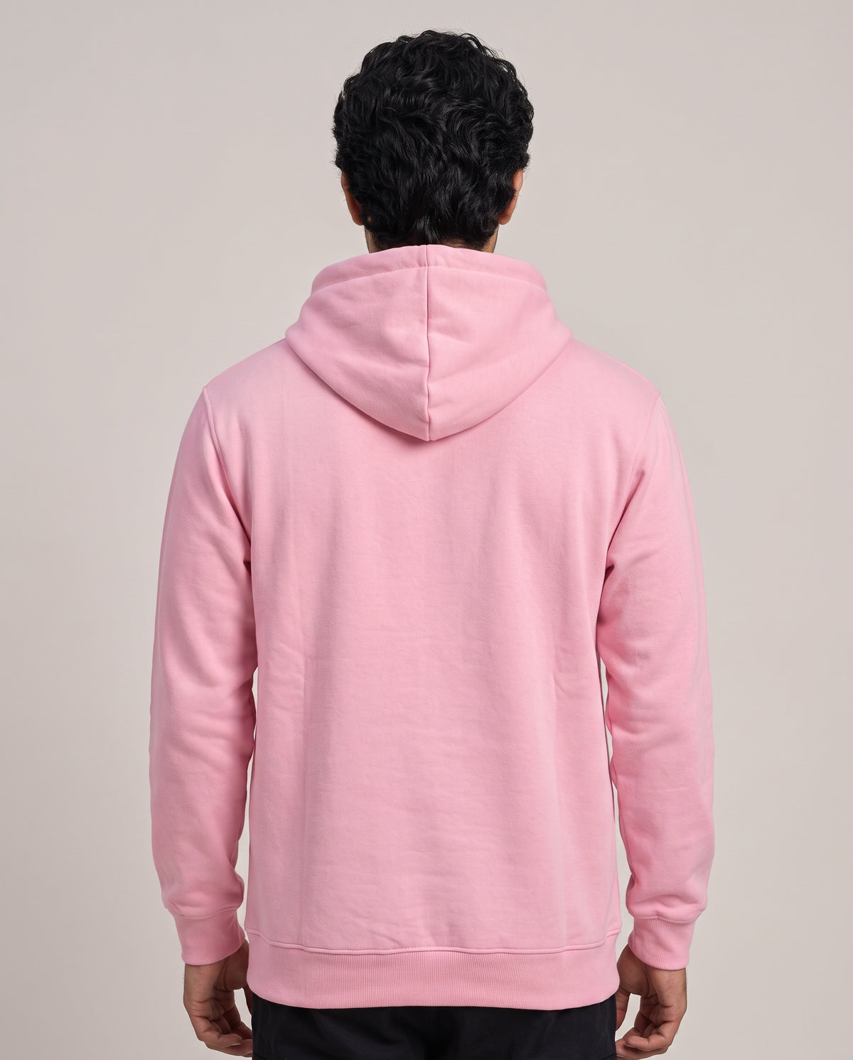 BRATMA Unisex Adult Solid Bubblegum Pink Hooded Sweatshirt | Cotton Blend Fleece | Regular Fit | Long Sleeves | Front Pocket | Bubblegum Pink