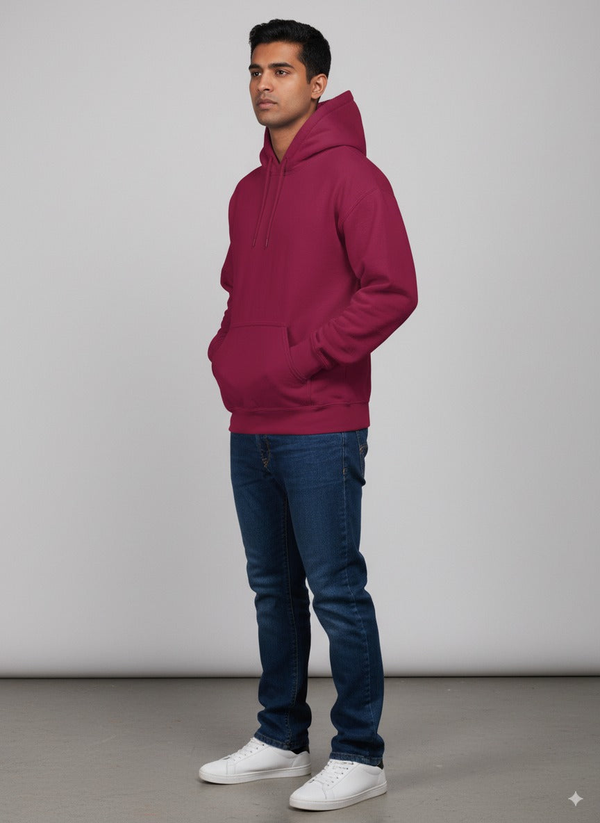 PLAIN HOODIE FOR MEN & WOMEN- MAROON