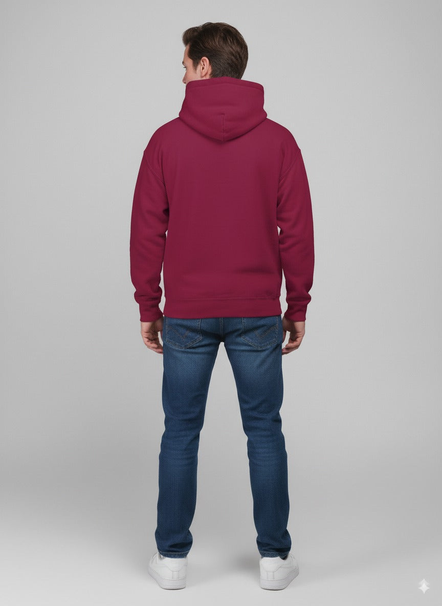 PLAIN HOODIE FOR MEN & WOMEN- MAROON
