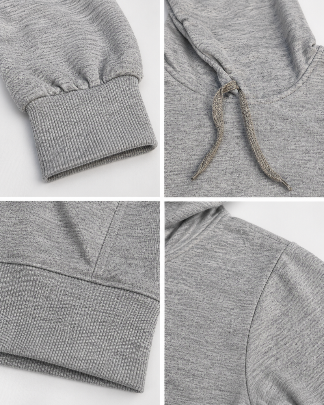 BRATMA Unisex Adult Solid Grey Melange Hooded Sweatshirt | Cotton Blend Fleece | Regular Fit | Long Sleeves | Front Pocket | Grey Melange