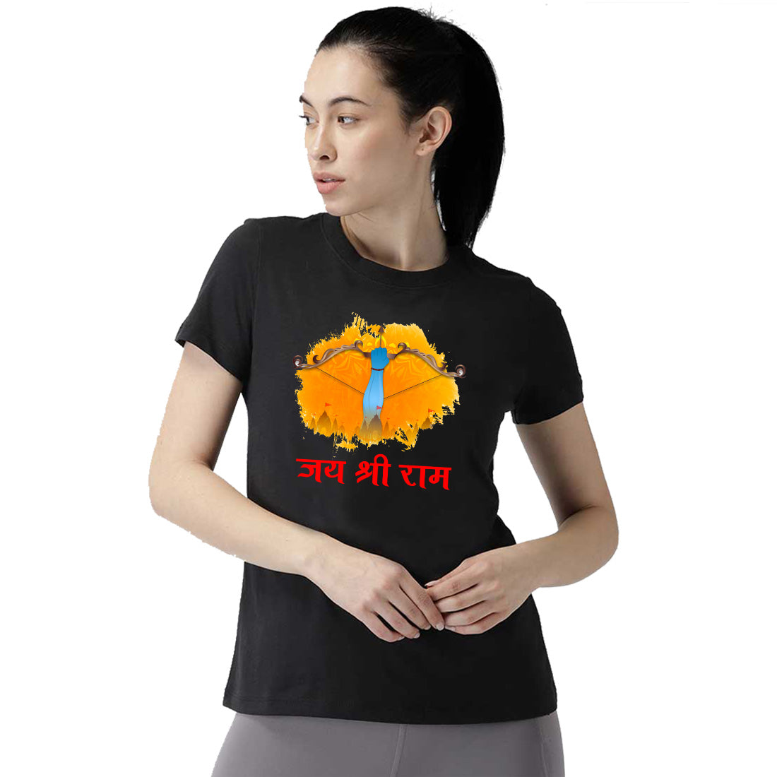 Bratma Jai Shree Ram Printed Womens T-Shirt